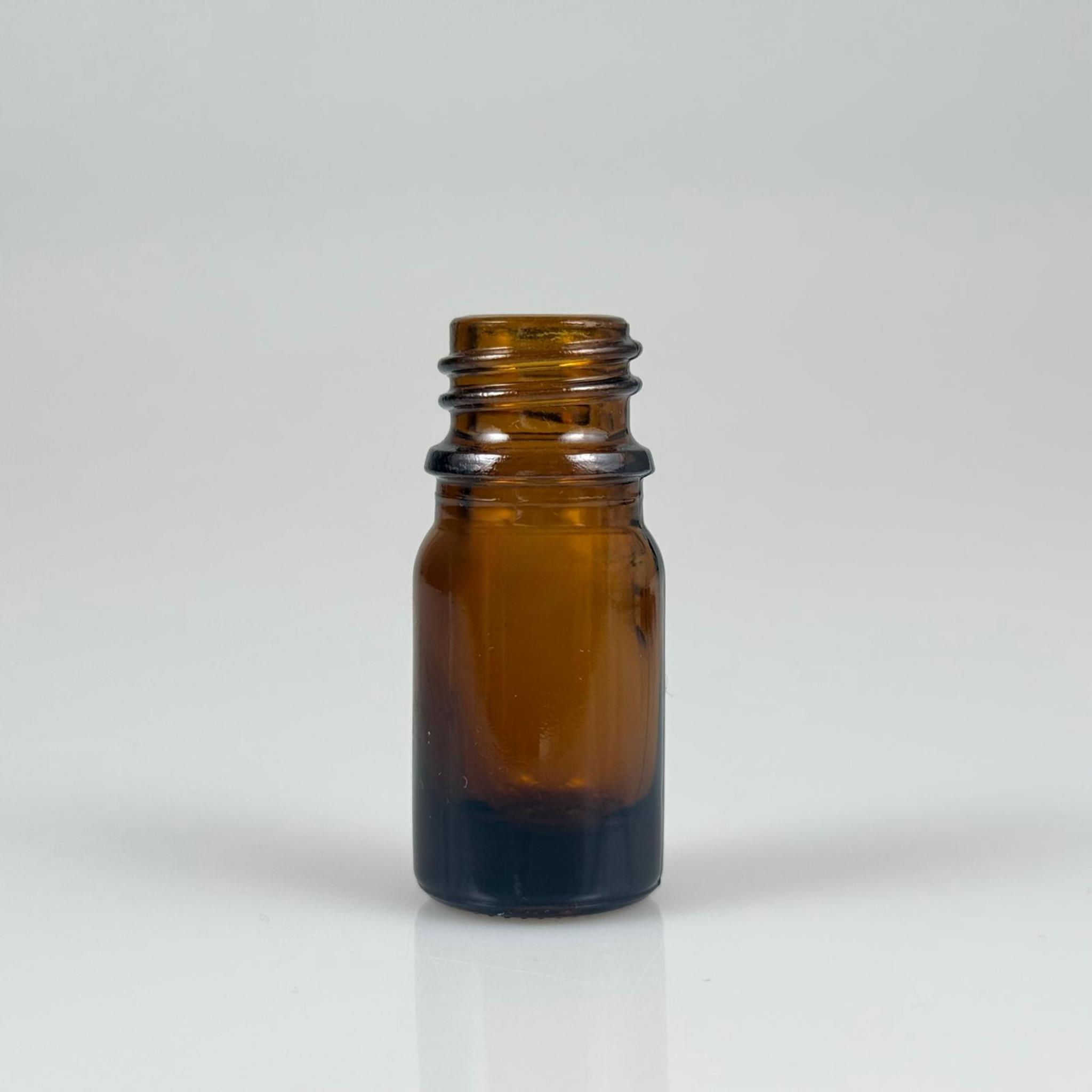 5 CC AMBER CAM ŞİŞE KAPAKSIZ (18 AĞIZ) - 5 ML CAM ŞİŞE - KAHVERENGİ