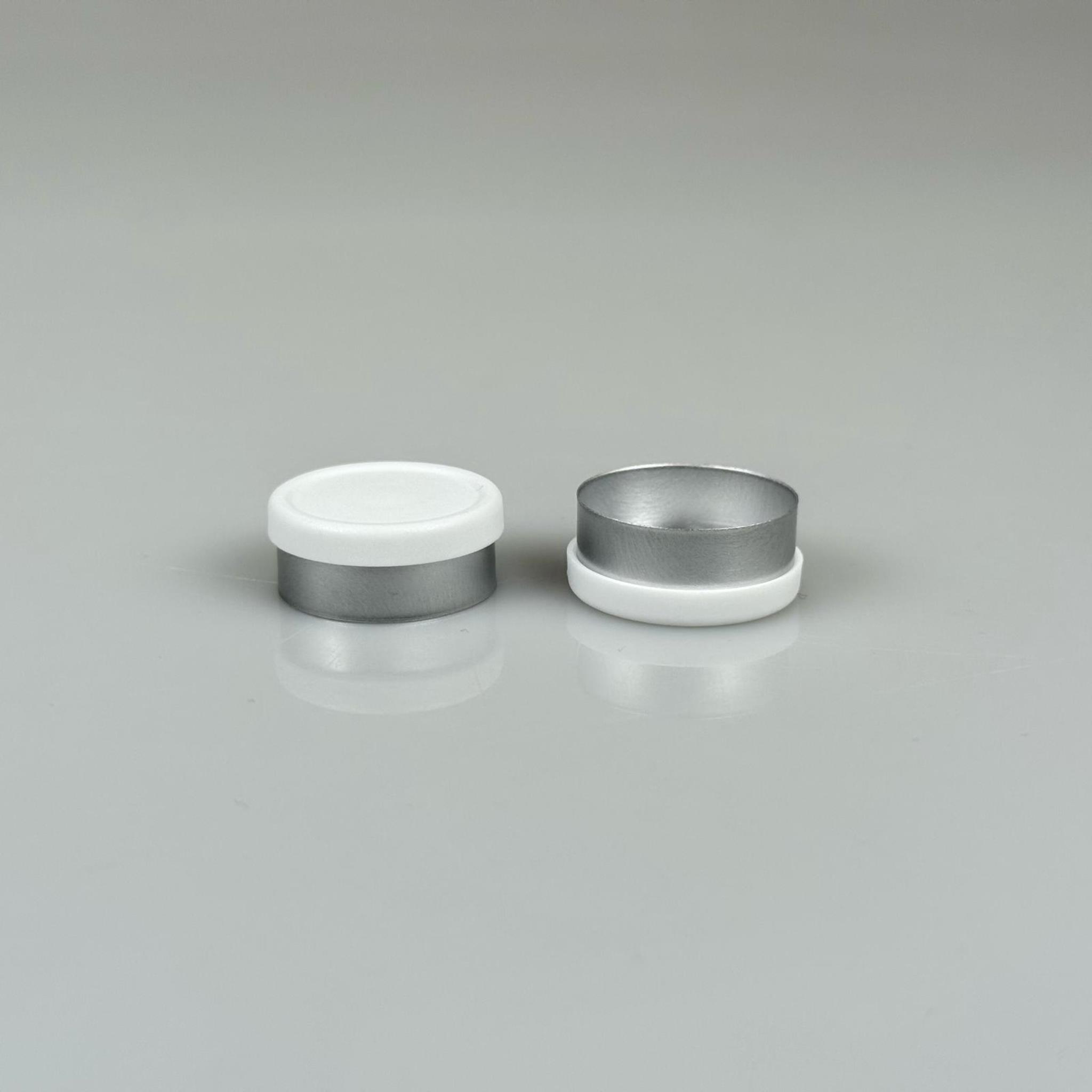 PENİSİLİN ALÜMİNYUM FLAKON KAPAK BEYAZ (İÇİ ÇENTİKLİ) - 20 MM DÜZ RENKLİ FLİP-OFF KAPAK
