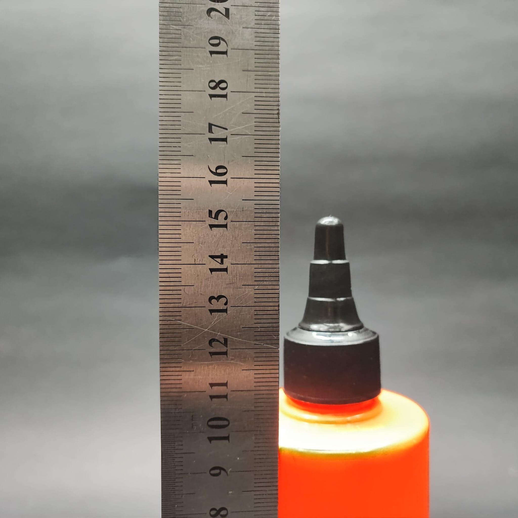 200 CC KÜT BOYUNLU SİLİNDİR PET ŞİŞE (24 GR) - AKITICI ASANSÖR SİYAH KAPAKLI - 200 ML PLASTİK ŞİŞE - TURUNCU