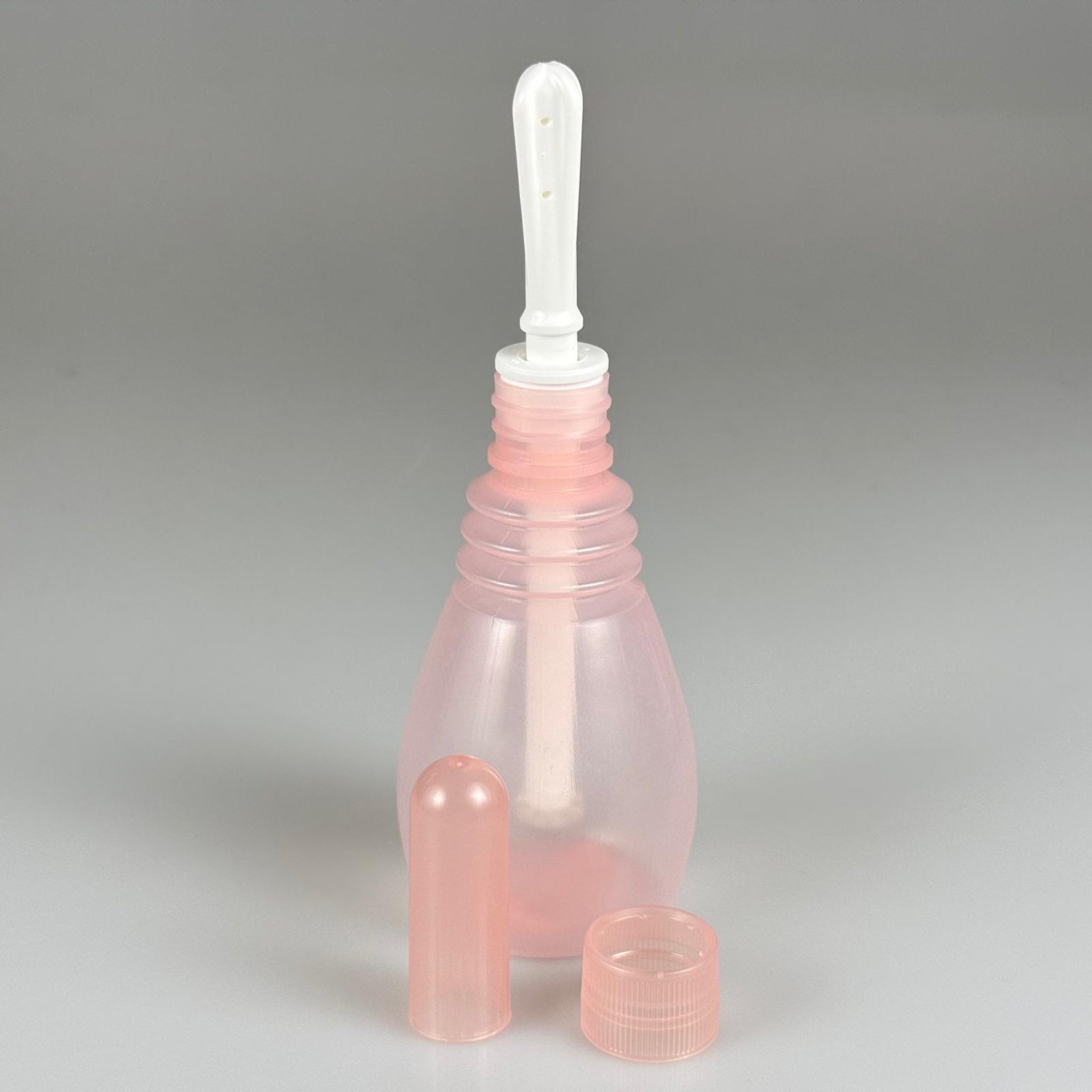 150 CC LAVMAN ŞİŞESİ - 150 ML KİLİTLİ BAŞLIKLI SIKILABİLİR YUMUŞAK PEMBE YARI SAYDAM LAVMAN ŞİŞESİ
