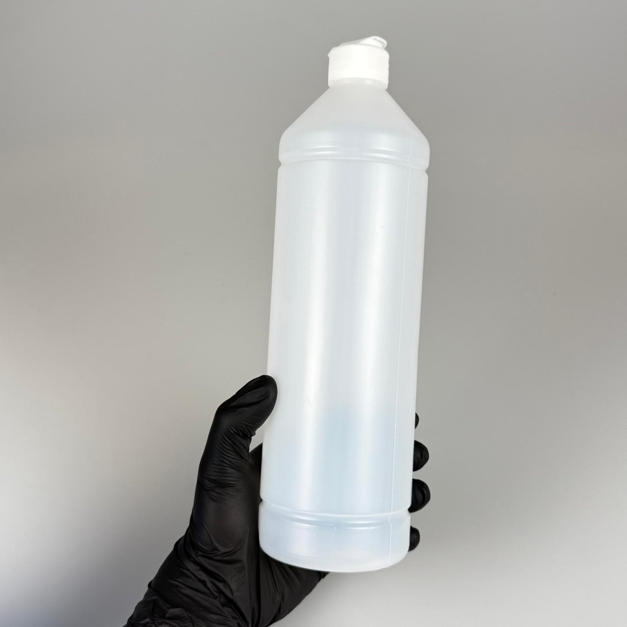 1 LİTRE TİNER ŞİŞESİ - BEYAZ FLİPTOP KAPAKLI - 1000 ML KİMYASALA DAYANIKLI PLASTİK ŞİŞE - 1 LT POLİETİLEN ŞİŞE UZUN