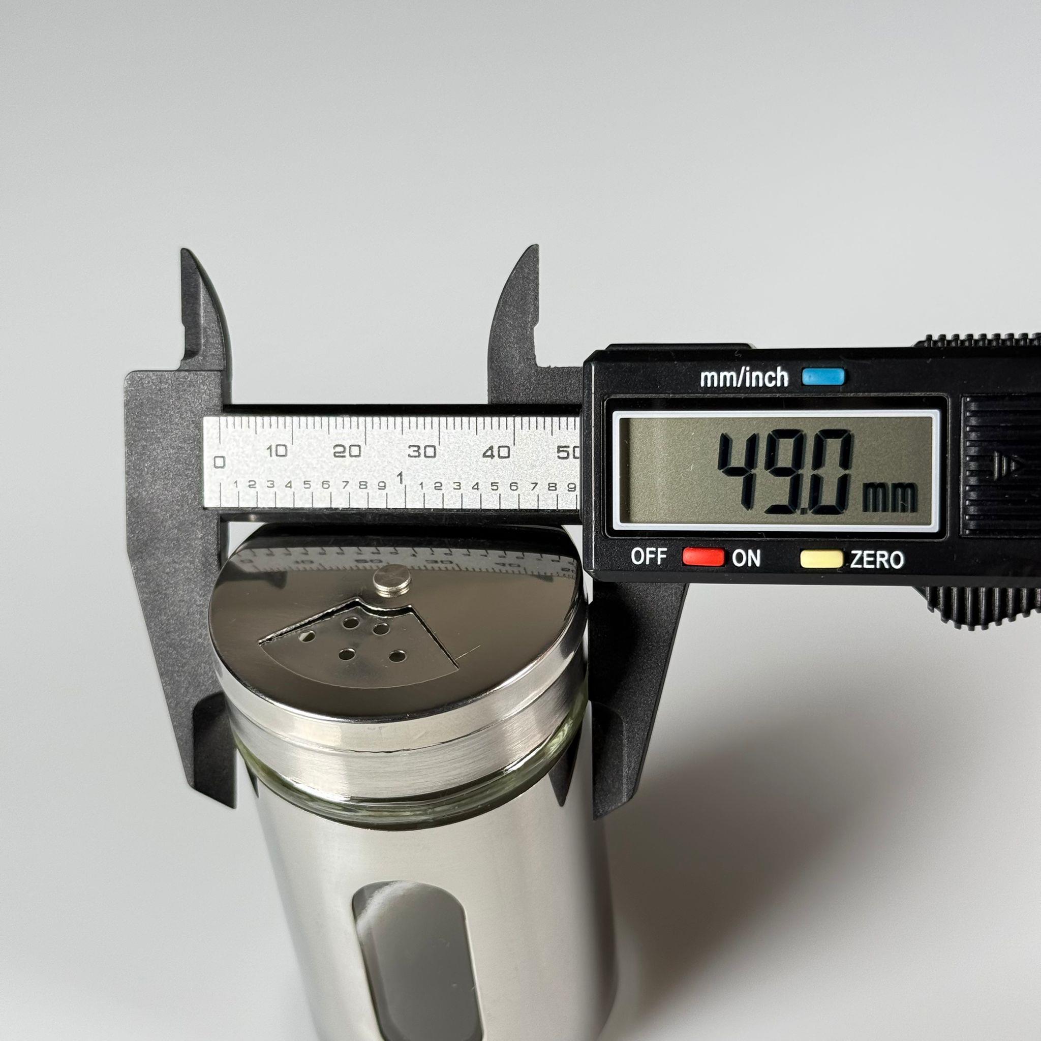 METAL BAHARATLIK (İÇİ CAM) - UFAK BOY - ÇELİK BAHARATLIK, TUZLUK