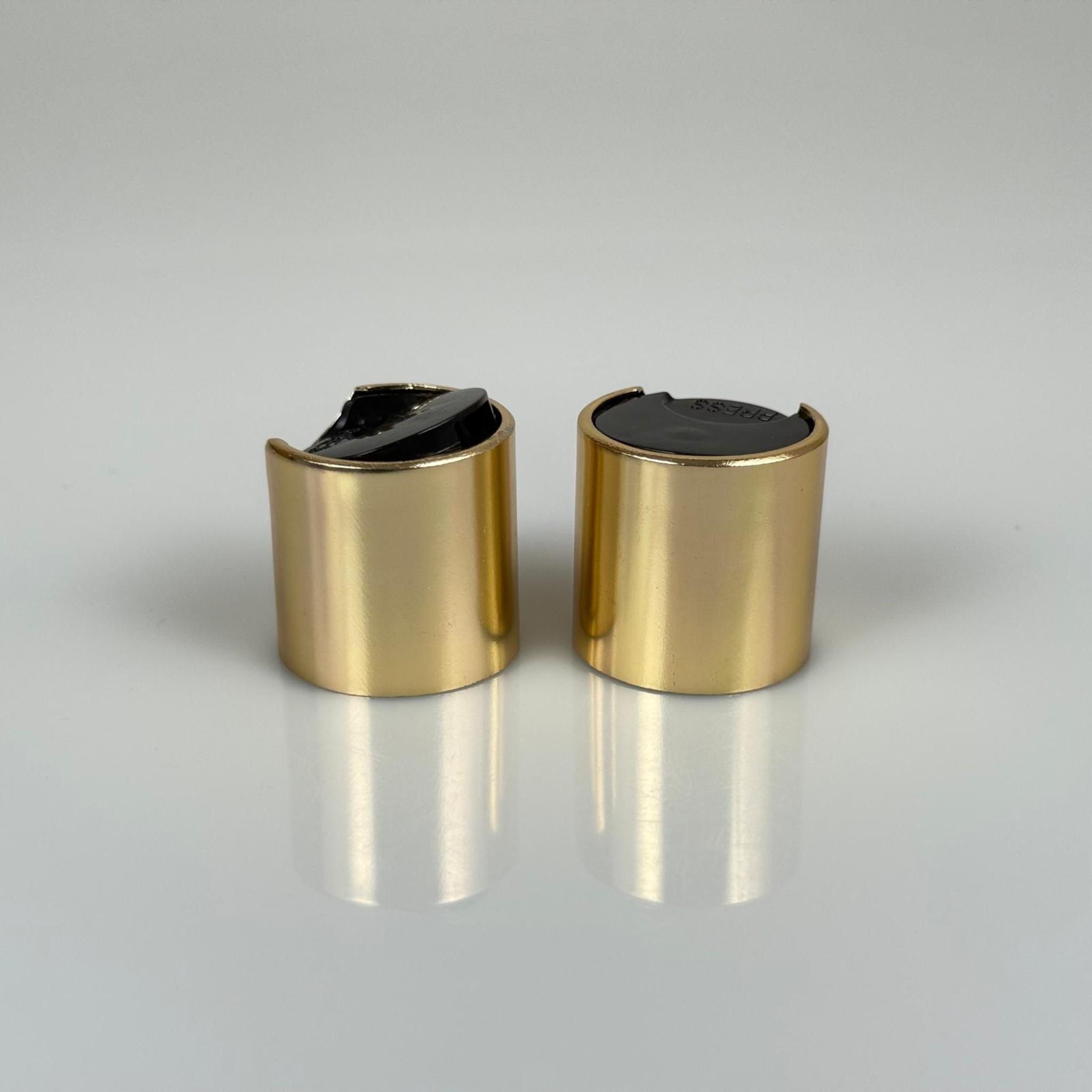 24 MM DİSKTOP KAPAK GOLD KAPLAMALI (ŞAMPUAN KAPAK) - ÜSTÜ SİYAH