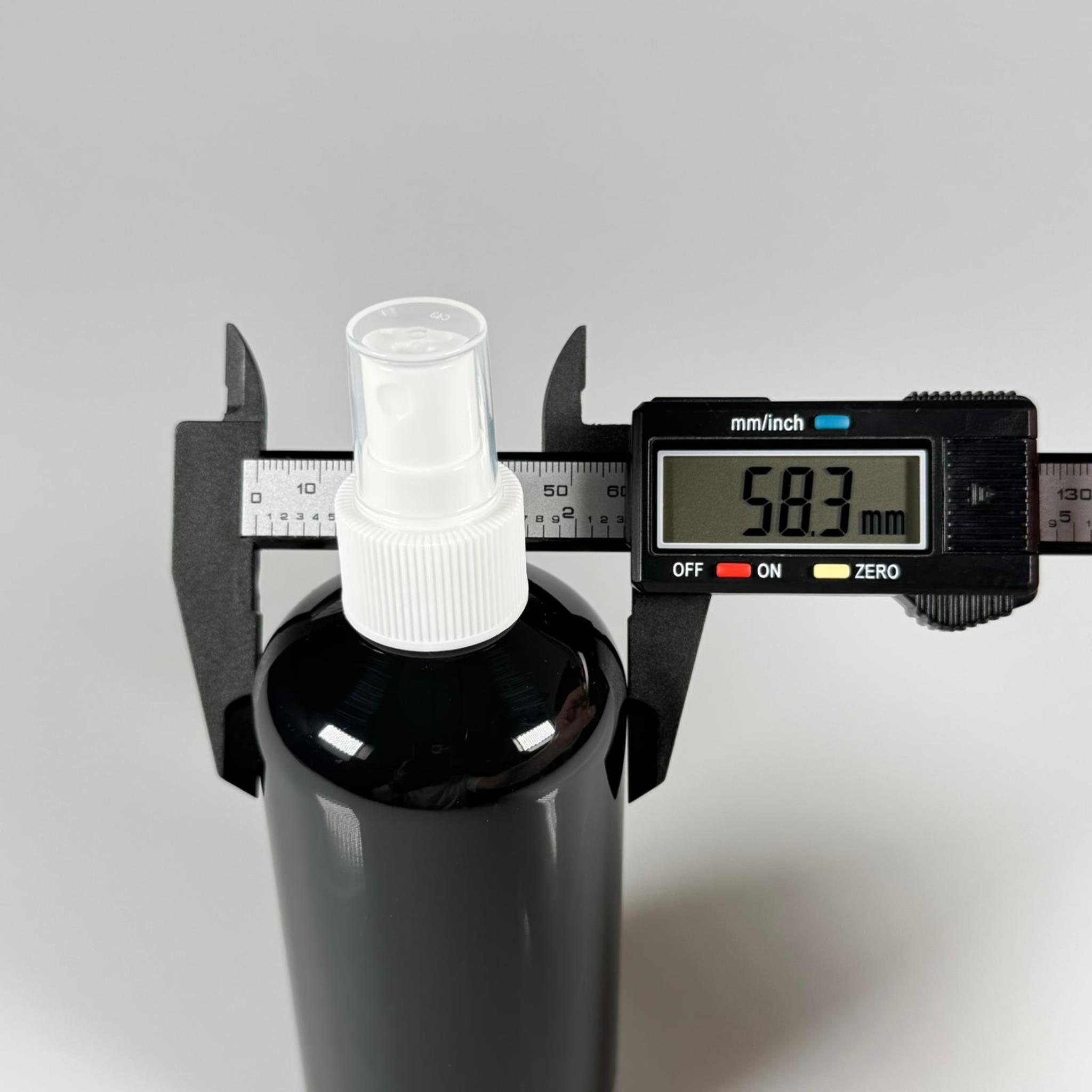 250 CC SİYAH ŞİŞE - BEYAZ SPREYLİ - 250 ML SPREYLİ PLASTİK ŞİŞE - ZEYNEP MODEL PET ŞİŞE