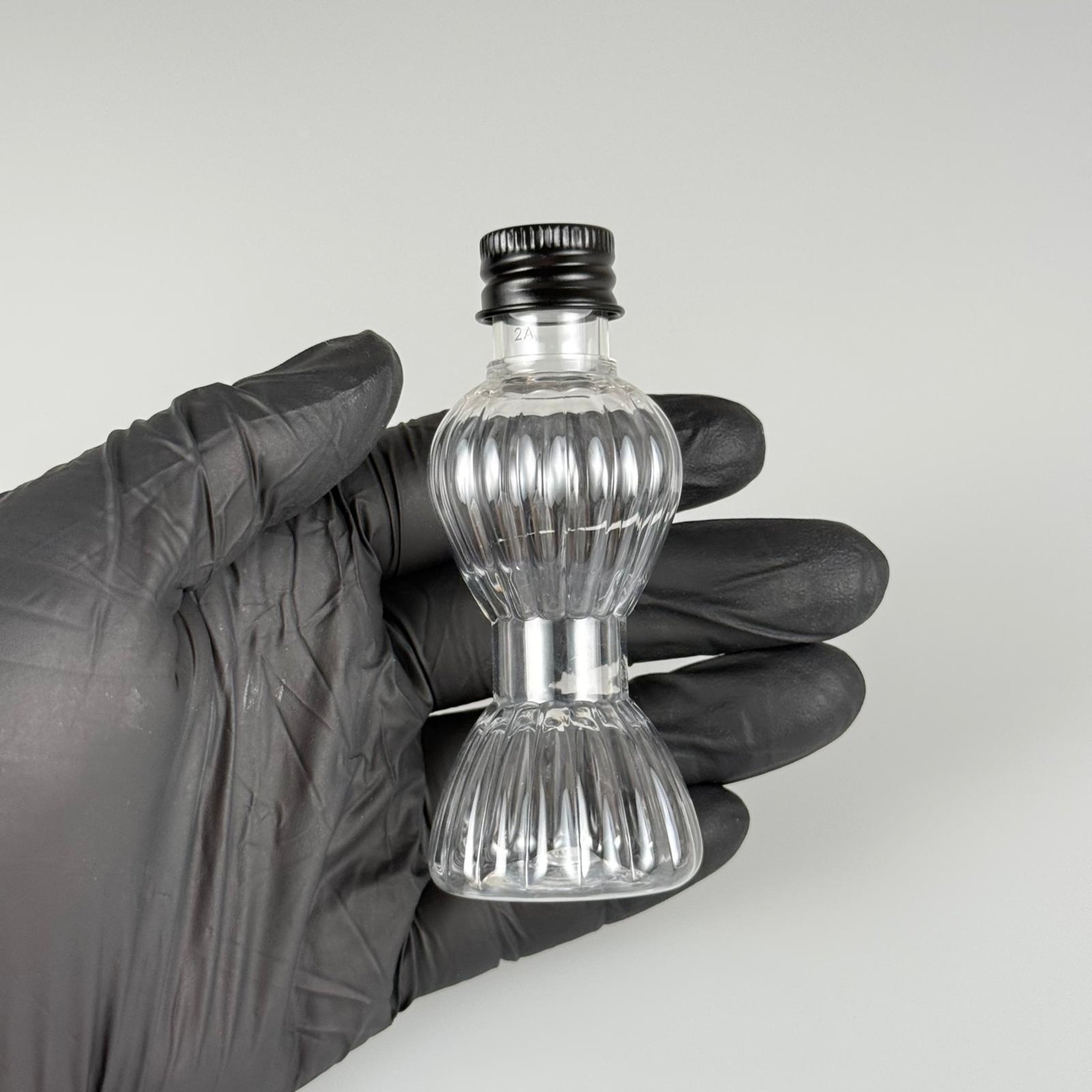 40 CC MİNİ PIRLANTA ŞİŞE + KÖPÜK CONTALI SİYAH ALÜMİNYUM METAL KAPAKLI + DAMLALIKLI KOLONYA TIPALI TIPALI TAKIM - 40 ML CAMPET ŞİŞE