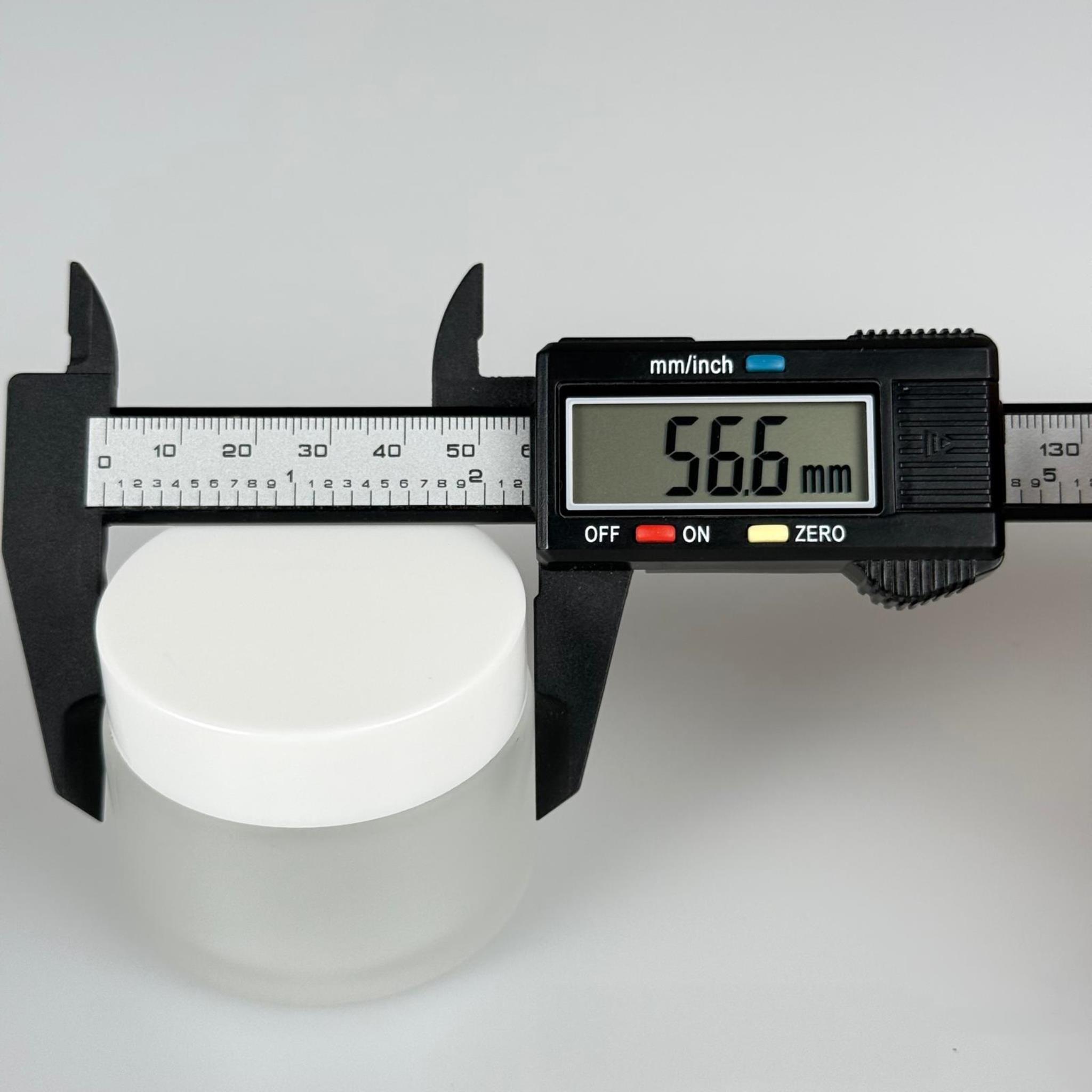 50 CC BUZLU CAM KREM KAVANOZU + BEYAZ KAPAK + İÇ TIPA   - 50 ML Kozmetik ve Bakım Ürünleri İçin Cam Kavanozları