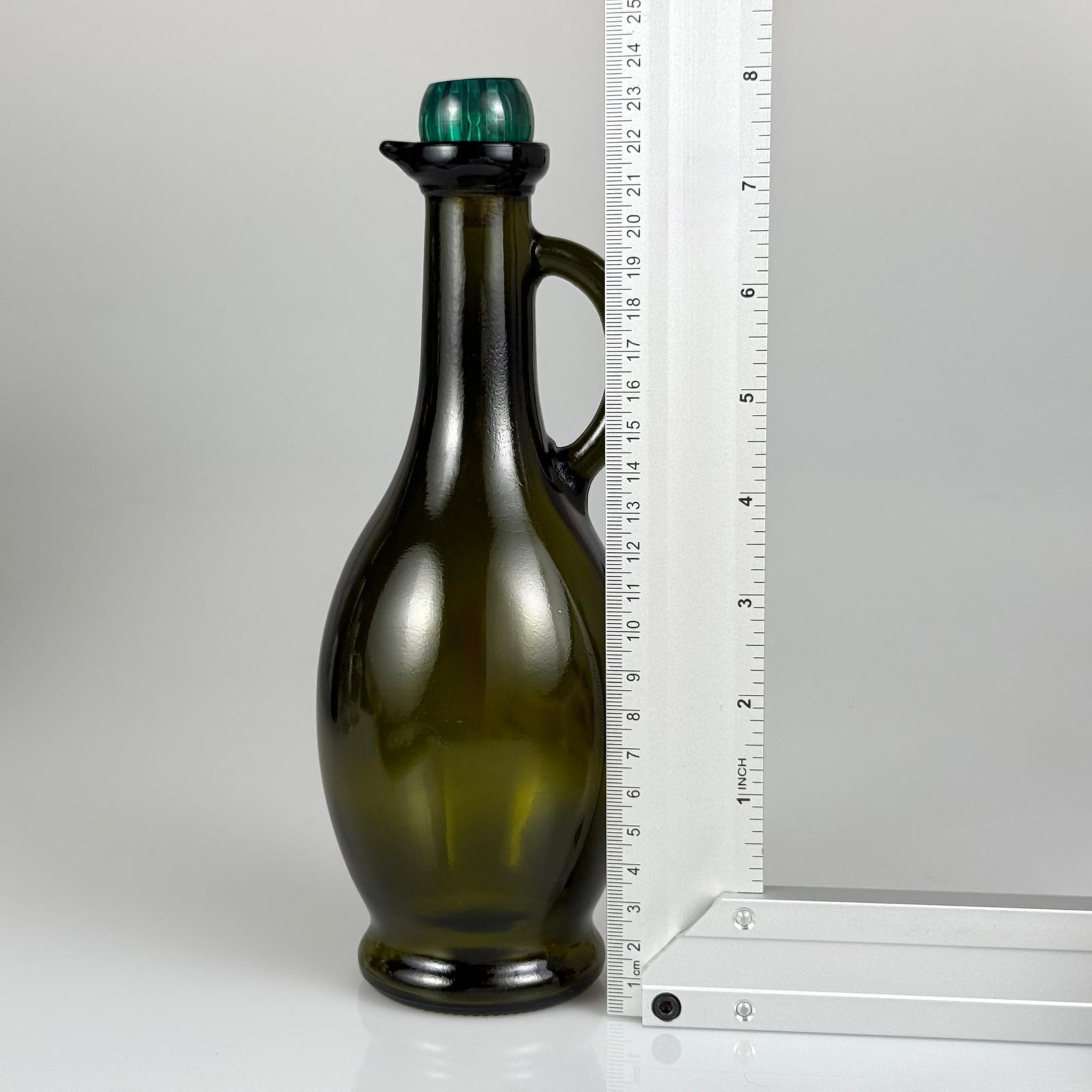 500 CC GAGALI KULPLU YAĞLIK CAM ŞİŞE - 500 ML GALON YAĞDANLIK ŞİŞE - YAĞ ŞİŞESİ - YEŞİL - YEŞİL MANTAR TIPALI