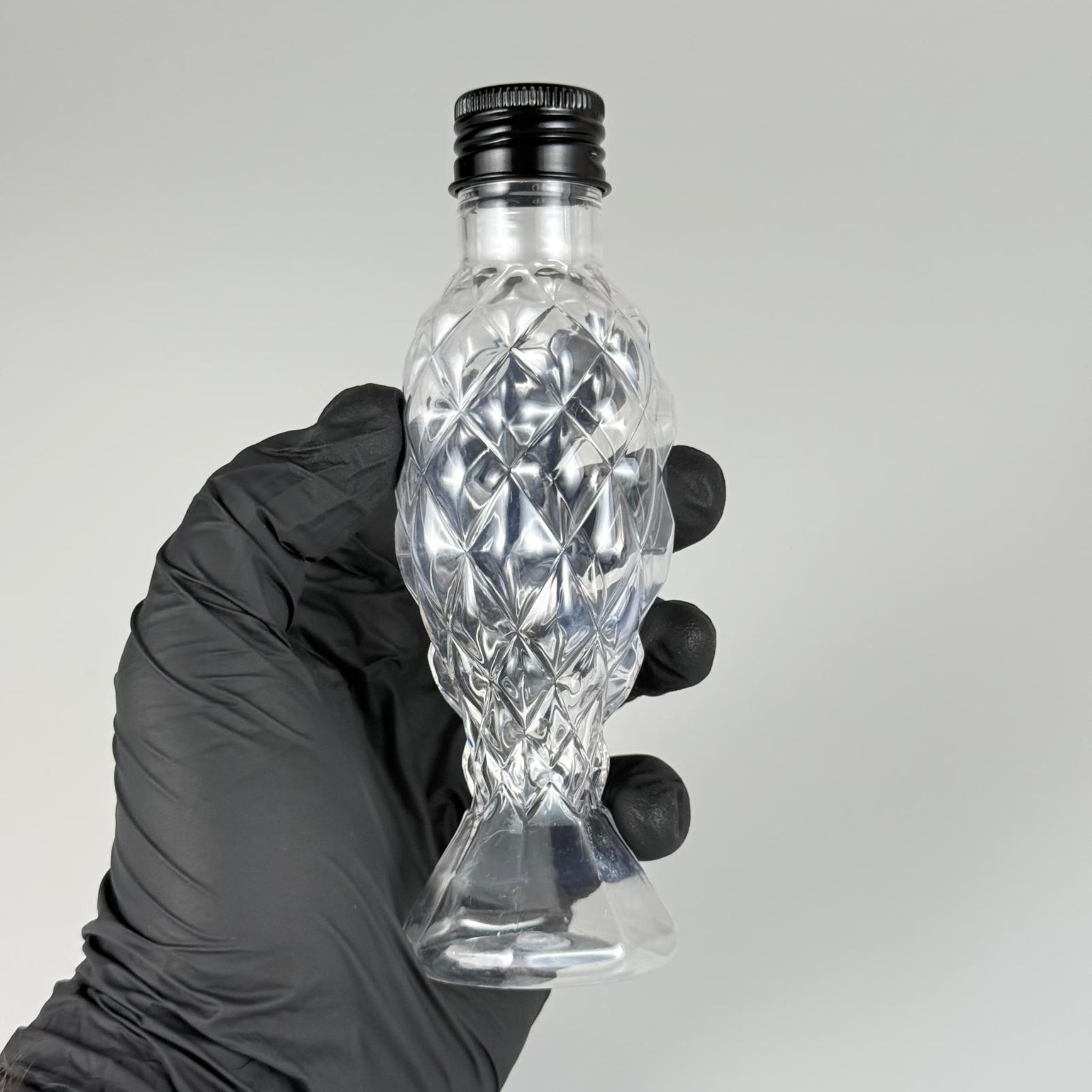 100 CC CAMPET BALIKSIRTI PET KOLONYA ŞİŞESİ (24 AĞIZ) + KÖPÜK CONTALI SİYAH METAL ALÜMİNYUM KAPAK + KOLONYA TIPALI TAKIM - 100 ML KAPAKLI CAMPET PALSTİK ŞİŞELER