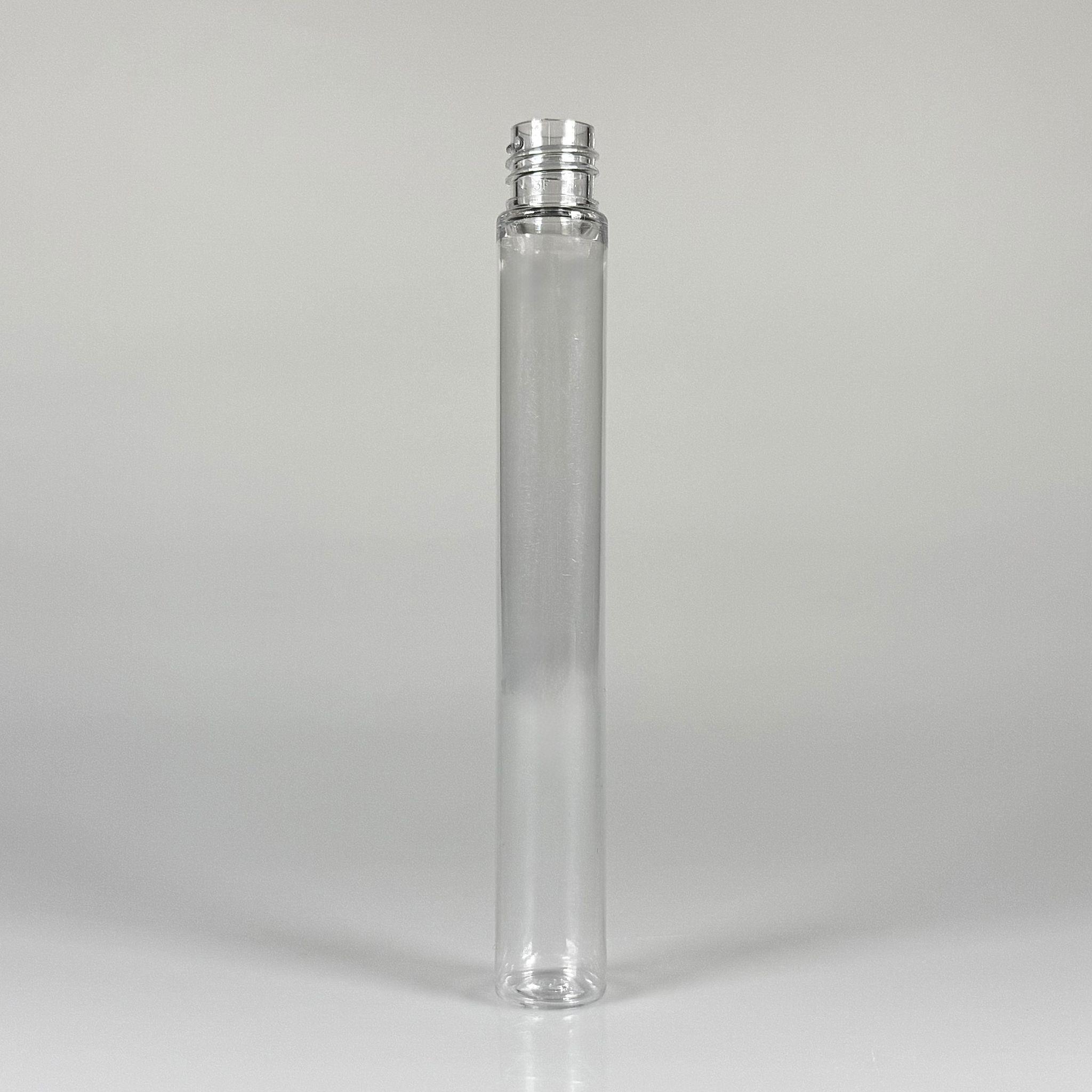 16 CM TÜP - 45 CC UZUN İNCE PET ŞİŞE - 18 AĞIZ KAPAKSIZ  - VANİLYA ÇUBUĞU, BAHARAT, DENEY TÜPÜ VB İÇİN PLASTİK TÜP