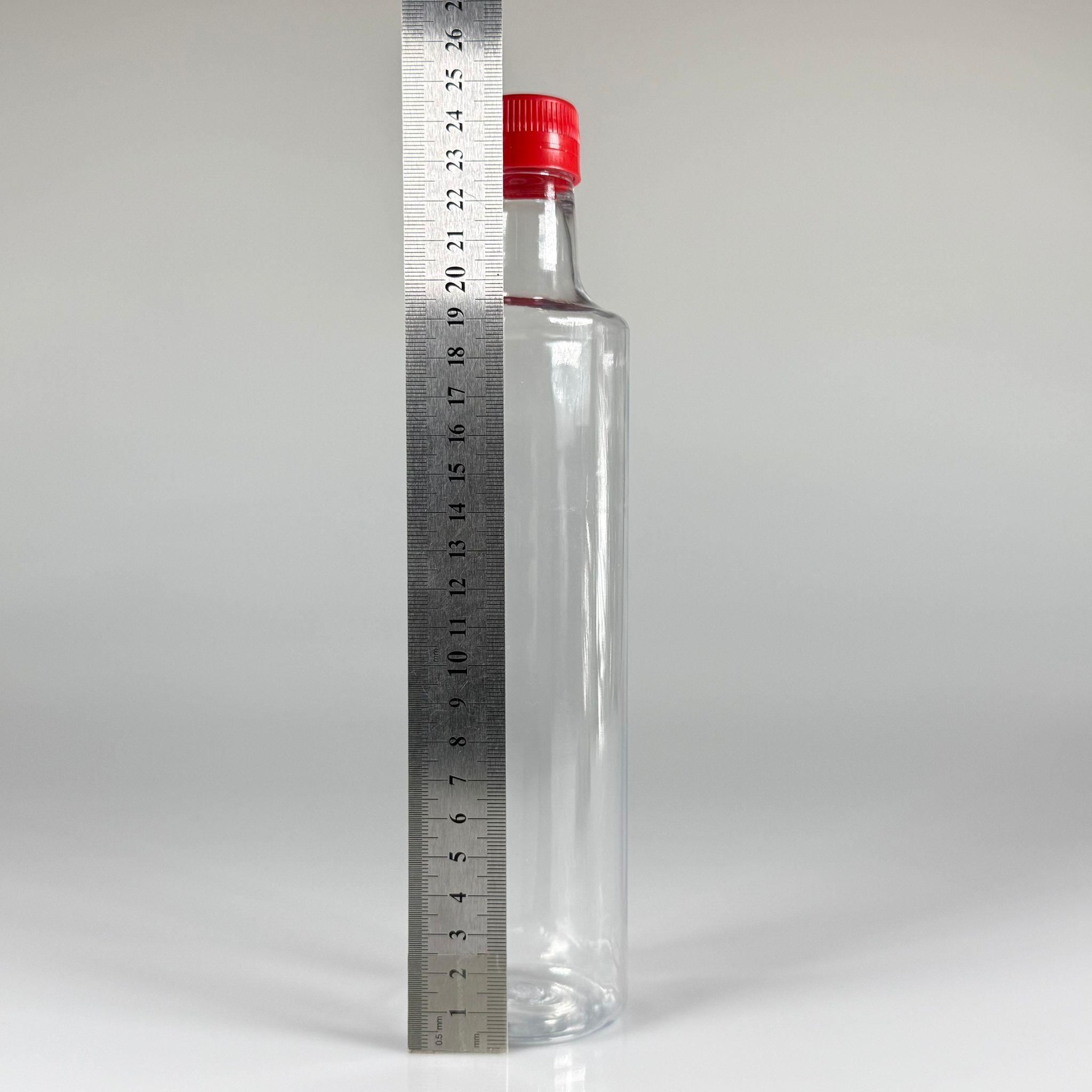 500 CC DORİKA SİLİNDİR PET ŞİŞE - CONTALI KİLİTLİ KIRMIZI KAPAKLI -  (60 GR) CAM GÖRÜNÜMLÜ SERT KALIN KIRILMAZ 500 ML SİLİNDİR PLASTİK ŞİŞE