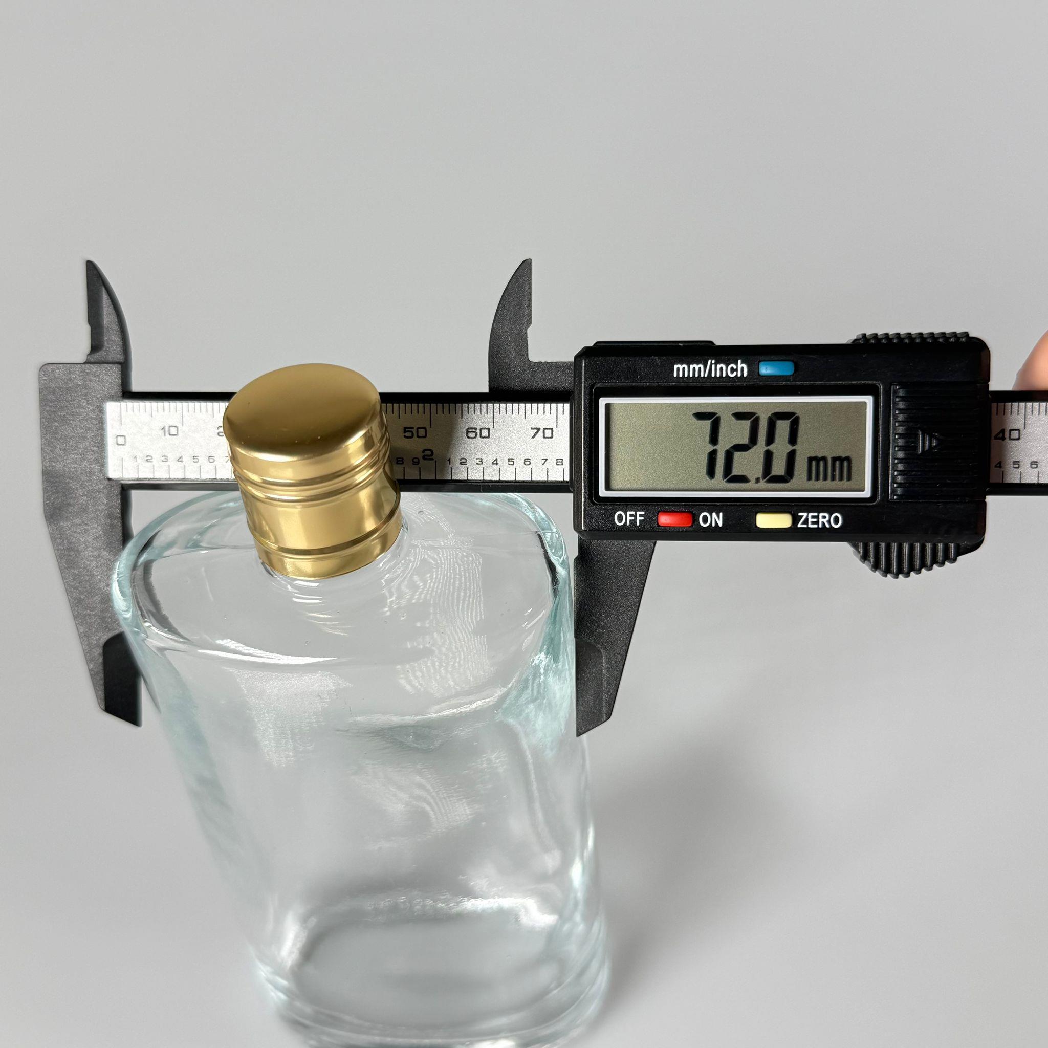 200 CC CAM YASSI KOLONYA ŞİŞESİ TIPALI - GOLD KAPAKLI - 200 ML YASSI CAM KOLONYA ŞİŞESİ