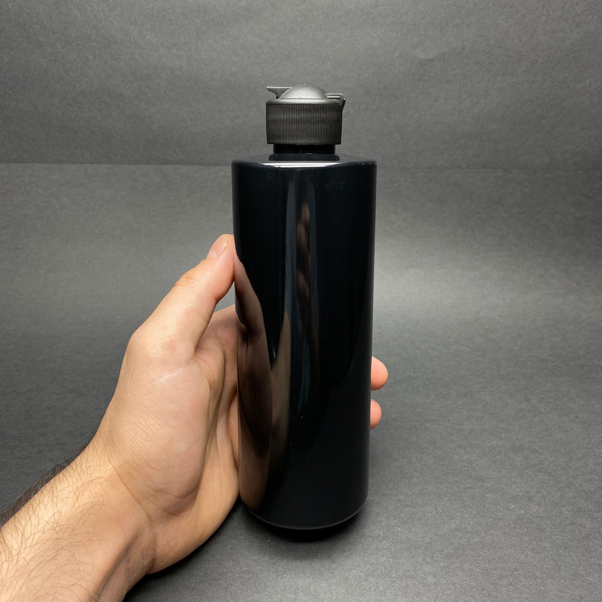 400 CC SİYAH PLASTİK ŞİŞE - SİYAH AÇILIR KAPANIR FLİPTOP KAPAKLI - 400 ML SİYAH BOŞ PET ŞİŞE