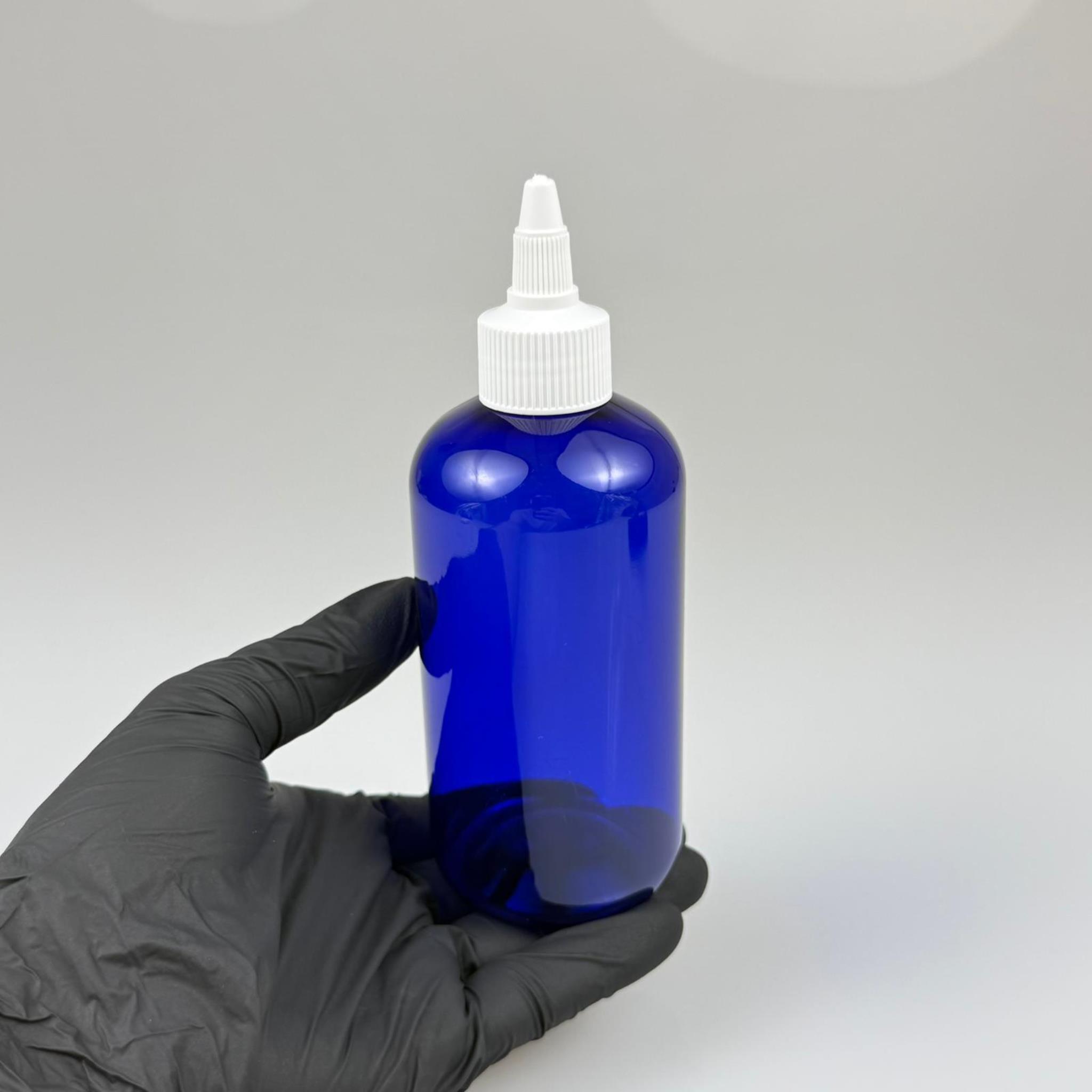 YAĞ, SOS, ACI SOS, SİRKE, SRIRACHA, MÜREKKEP, TUTKAL AKITICI VB BOŞ ŞİŞELERİ - BEYAZ SİVRİ TWİST AKITICI KAPAK + 250 ML MAVİ ZEYNEP PET PLASTİK ŞİŞE TAKIM