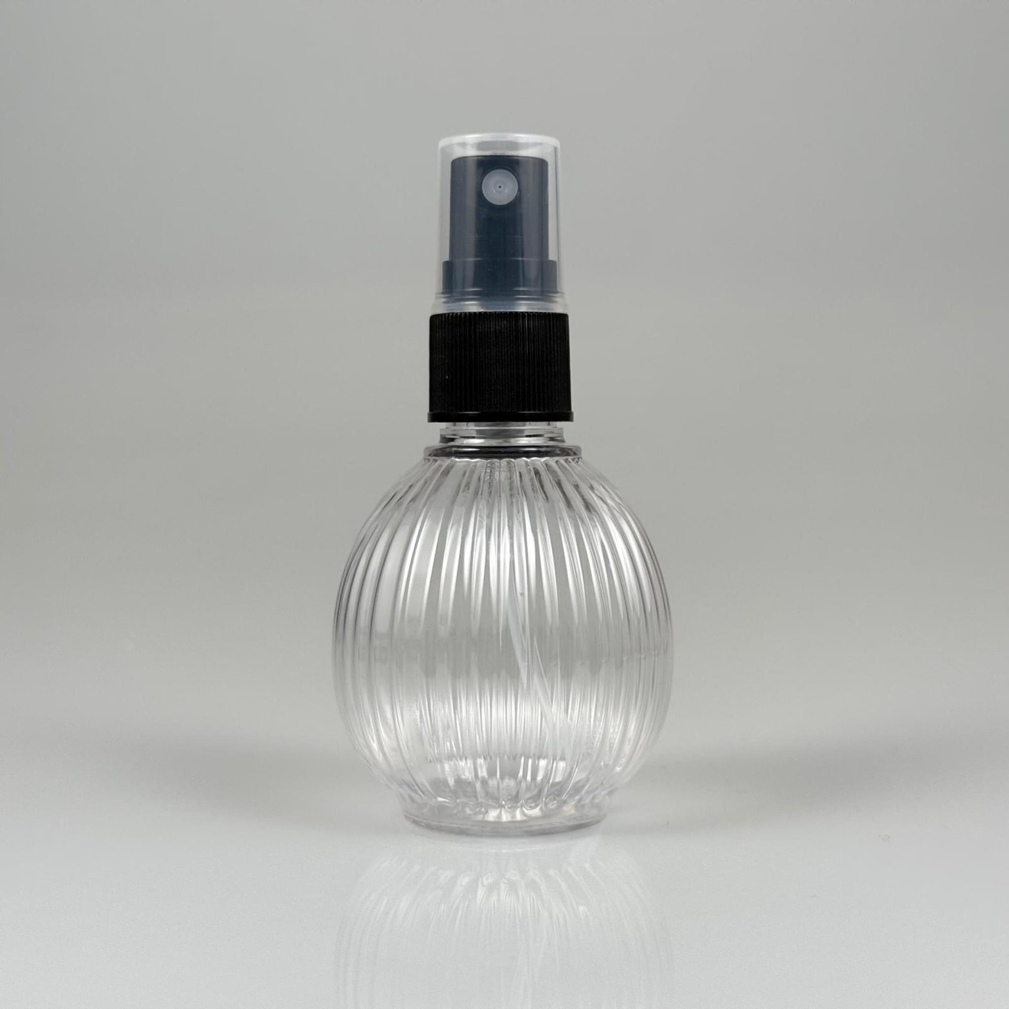 50 CC TOP ÇİZGİLİ DESENLİ SİYAH SPREYLİ PET ŞİŞE 18 MM SİYAH SPREYLİ TAKIM - 50 ML TOP MODEL SİYAH SPREYLİ ÇİZGİLİ PLASTİK ŞİŞE