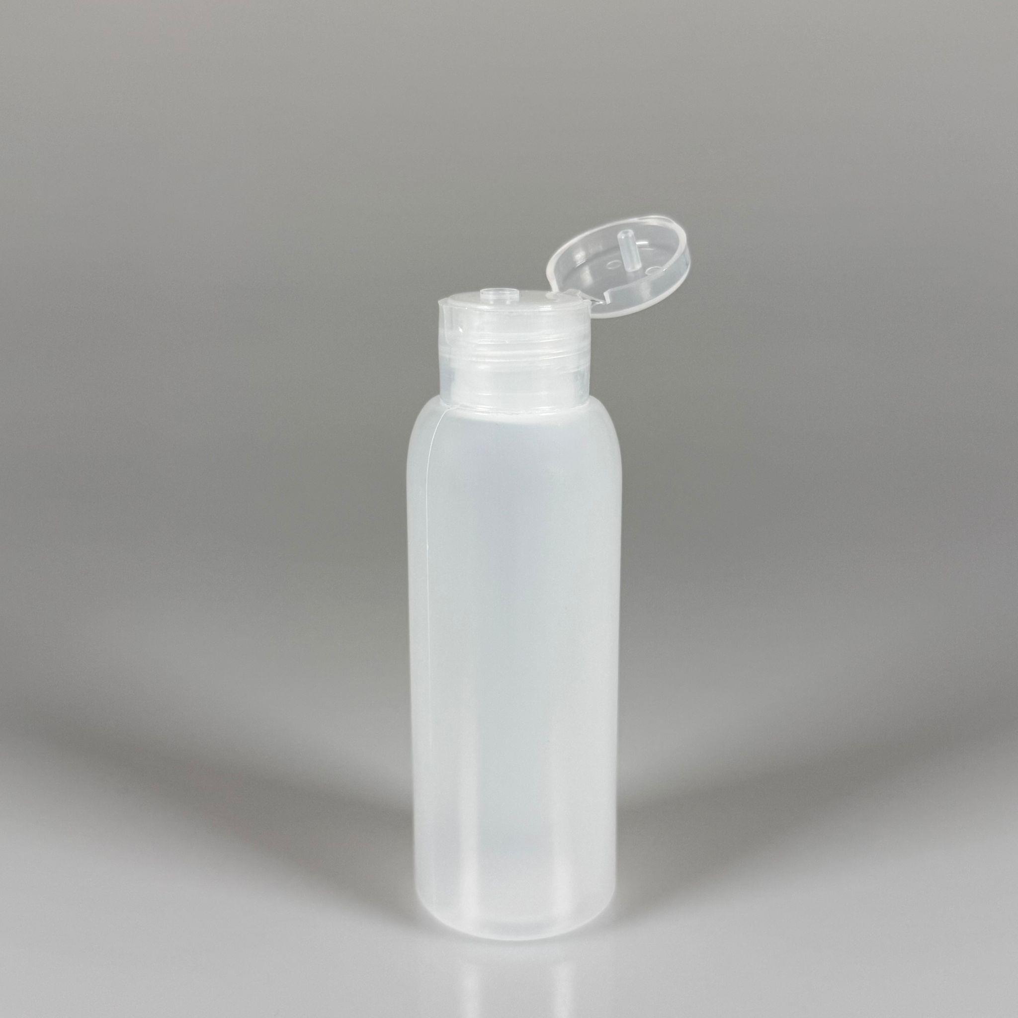 100 ML SIKILABİLİR YUMUŞAK PE PLASTİK ŞİŞE - ŞEFFAF FLİPTOP ŞAMPUAN KAPAKLI - 100 cc sos, yağ, kartuş, mürekkep vb için boş şişeler