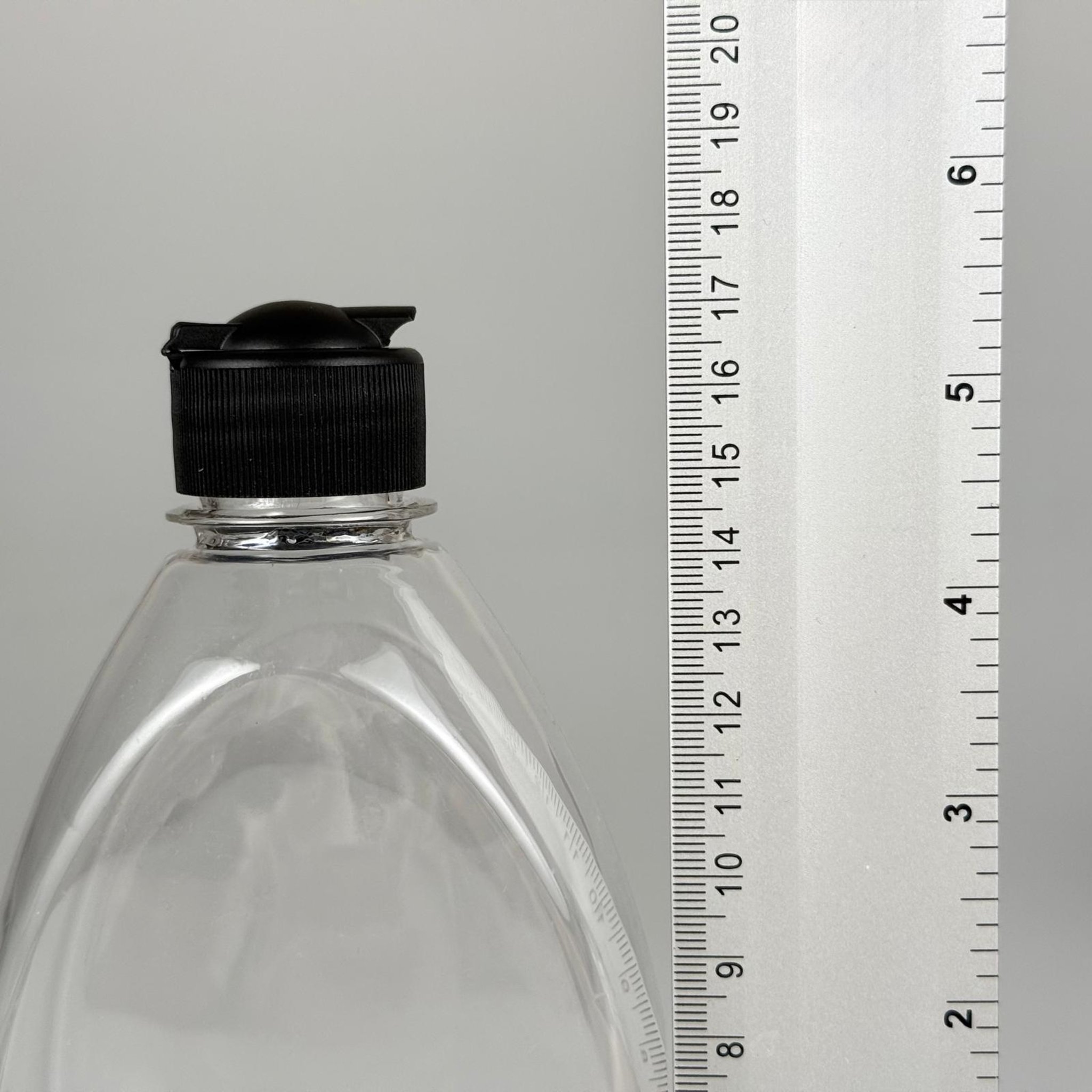 AKITICILI PET ŞİŞE - 400 ML PLASTİK ŞİŞE + 28 MM SİYAH FLİPTOP AÇILIR KAPAKLI SET