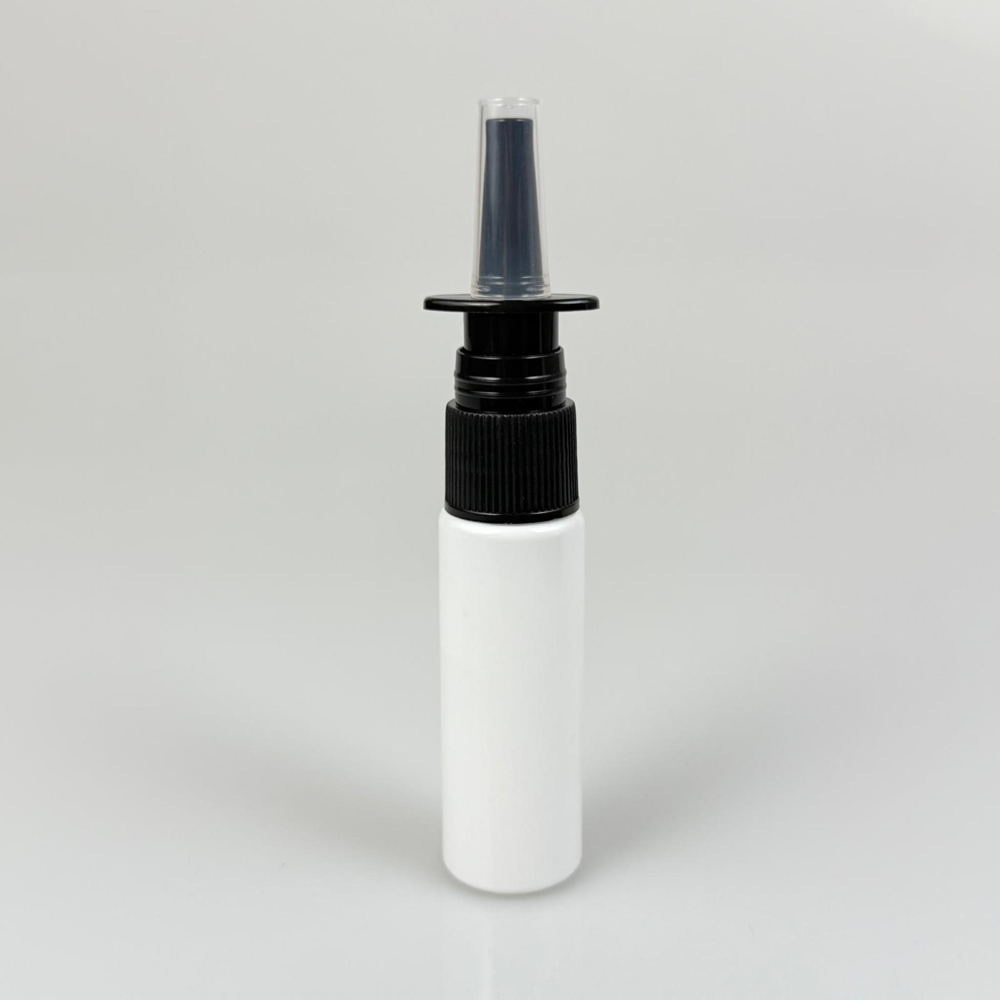 20 CC BEYAZ PET ŞİŞE- SİYAH NAZAL BURUN SPREYLİ 20 ML PLASTİK ŞİŞE