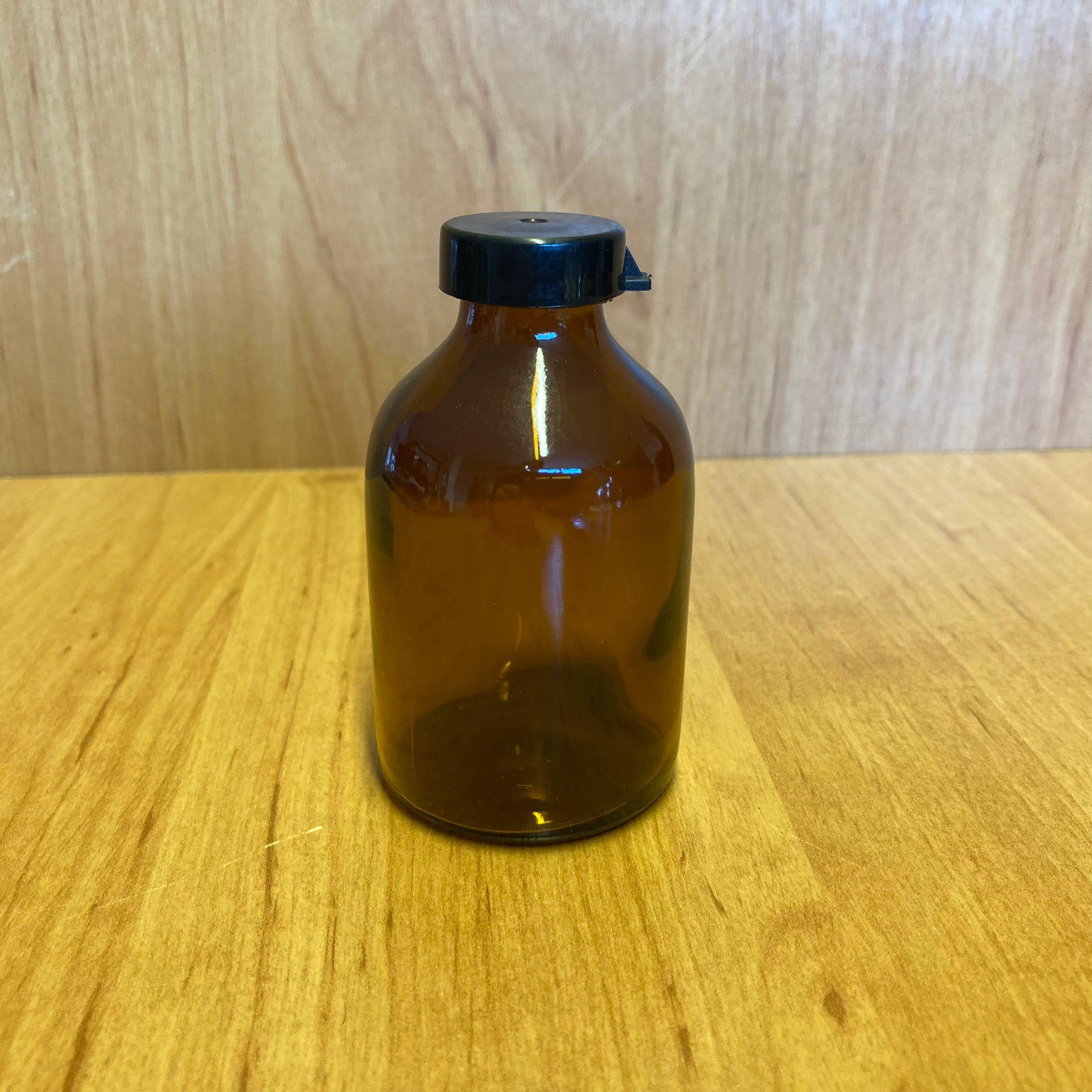 50 CC AMBER FLAKON PENİSİLİN ŞİŞESİ - SİYAH KAPAKLI - 50 ML KAPAKLI KAHVERENGİ CAM ŞİŞE - SIZDIRMAZ - ELLE KAPANIR