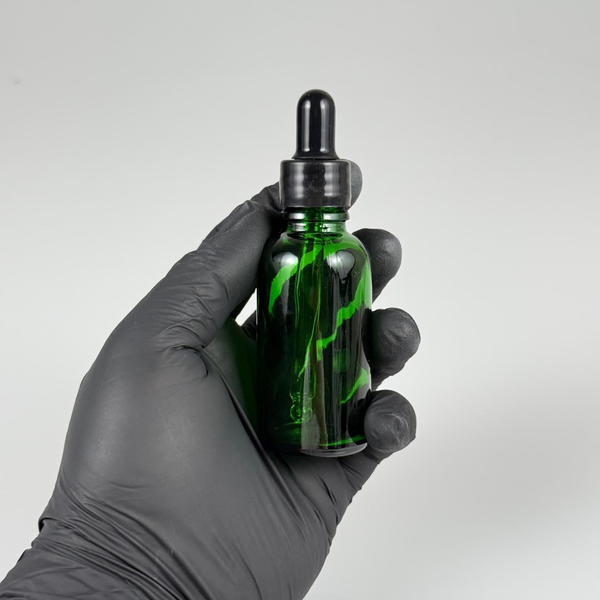 30 CC YEŞİL CAM DAMLALIKLI ŞİŞE - SİYAH EMZİK + SİYAH DÜZ KAPAK + CAM PİPET TAKIM - 30 ML YEŞİL DAMLALIKLI ŞİŞE SETİ
