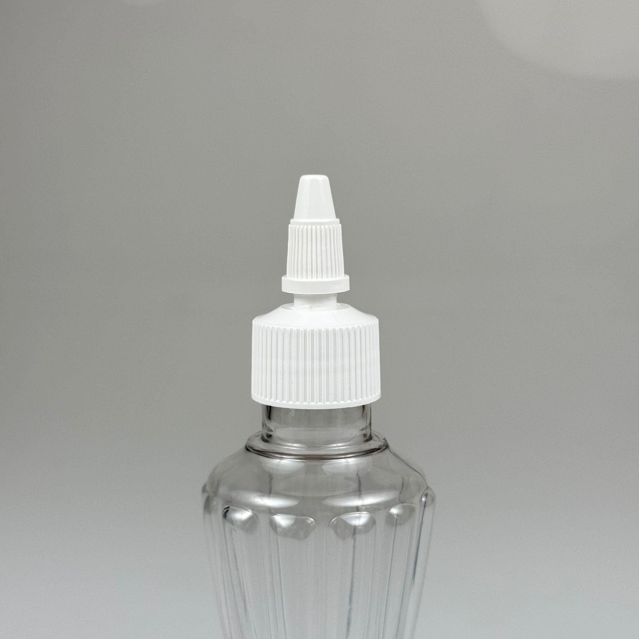 YAĞ, SOS, ACI SOS, SİRKE, SRIRACHA, MÜREKKEP, TUTKAL AKITICI VB BOŞ ŞİŞELERİ - BEYAZ SİVRİ TWİST AKITICI KAPAK + 100 ML VAZO HÜRREM SERT PET PLASTİK ŞİŞE TAKIM