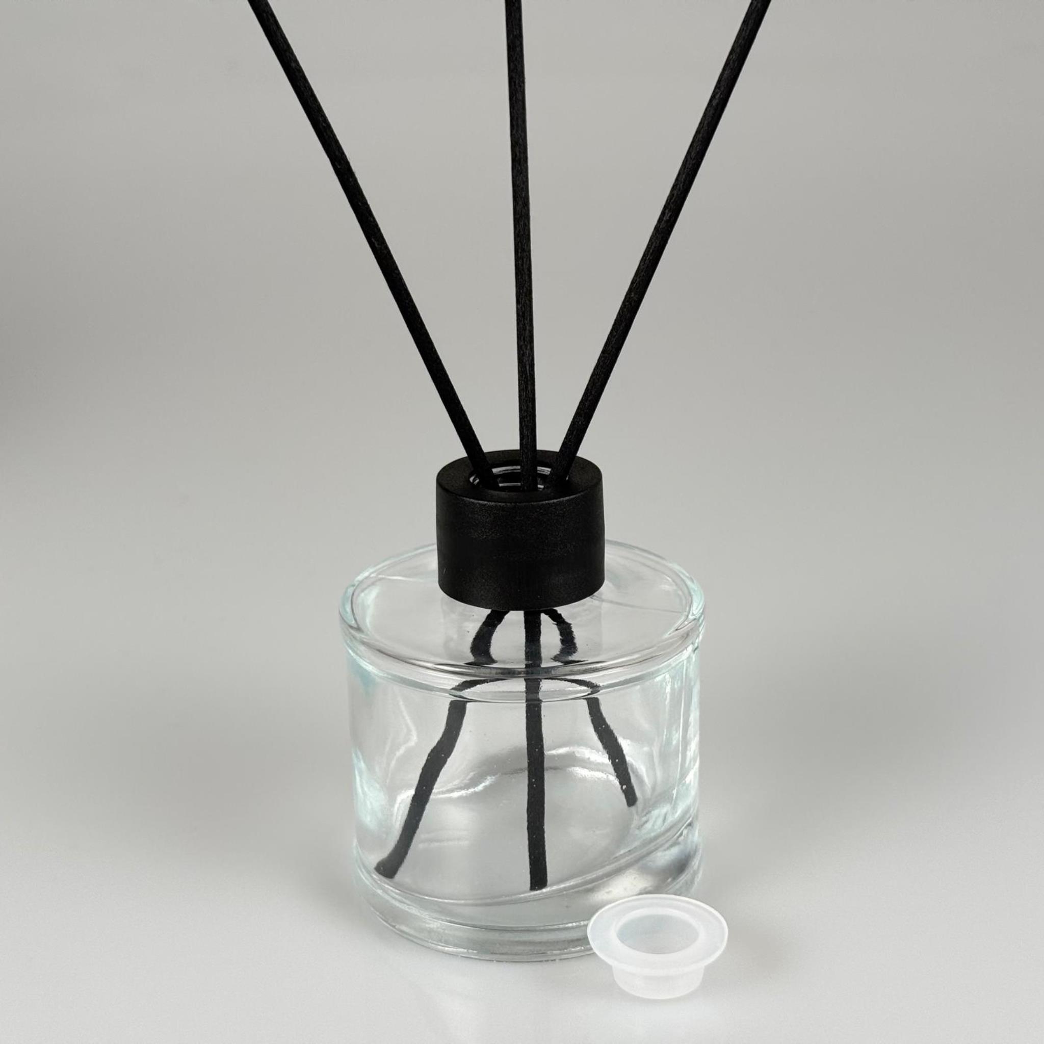 100 CC YUVARLAK OVAL SİLİNDİR MODEL CAM BAMBU ODA KOKUSU ŞİŞESİ - 100 ML ÇUBUKLU KÖŞELİ BAMBU ODA KOKUSU ŞİŞESİ - DİFÜZÖR ŞİŞE- CAM ŞİŞE + SİYAH KAPAK + TIPA + 3 ADET FİBER SİYAH BAMBU ÇUBUK