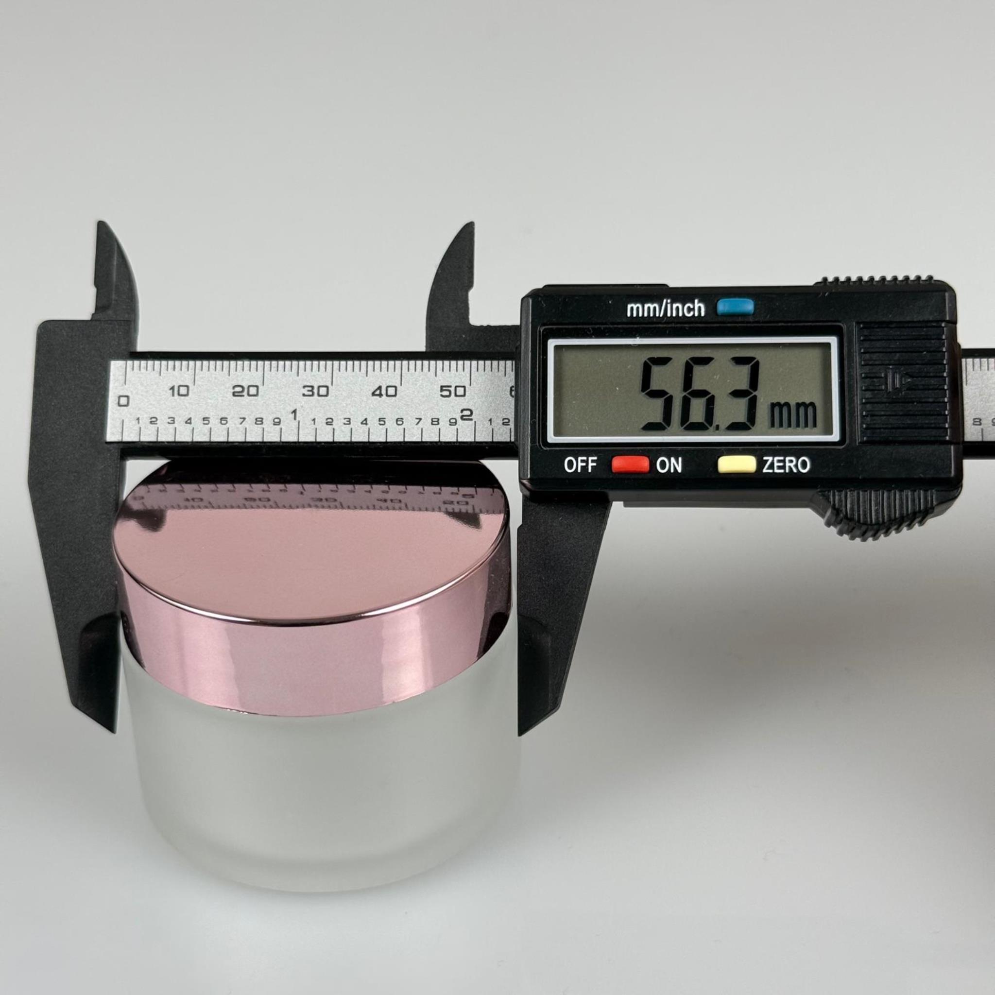 50 CC BUZLU CAM KREM KAVANOZU + ROSE KAPAK + İÇ TIPA - 50 ML Kozmetik ve Bakım Ürünleri İçin Cam Kavanozları