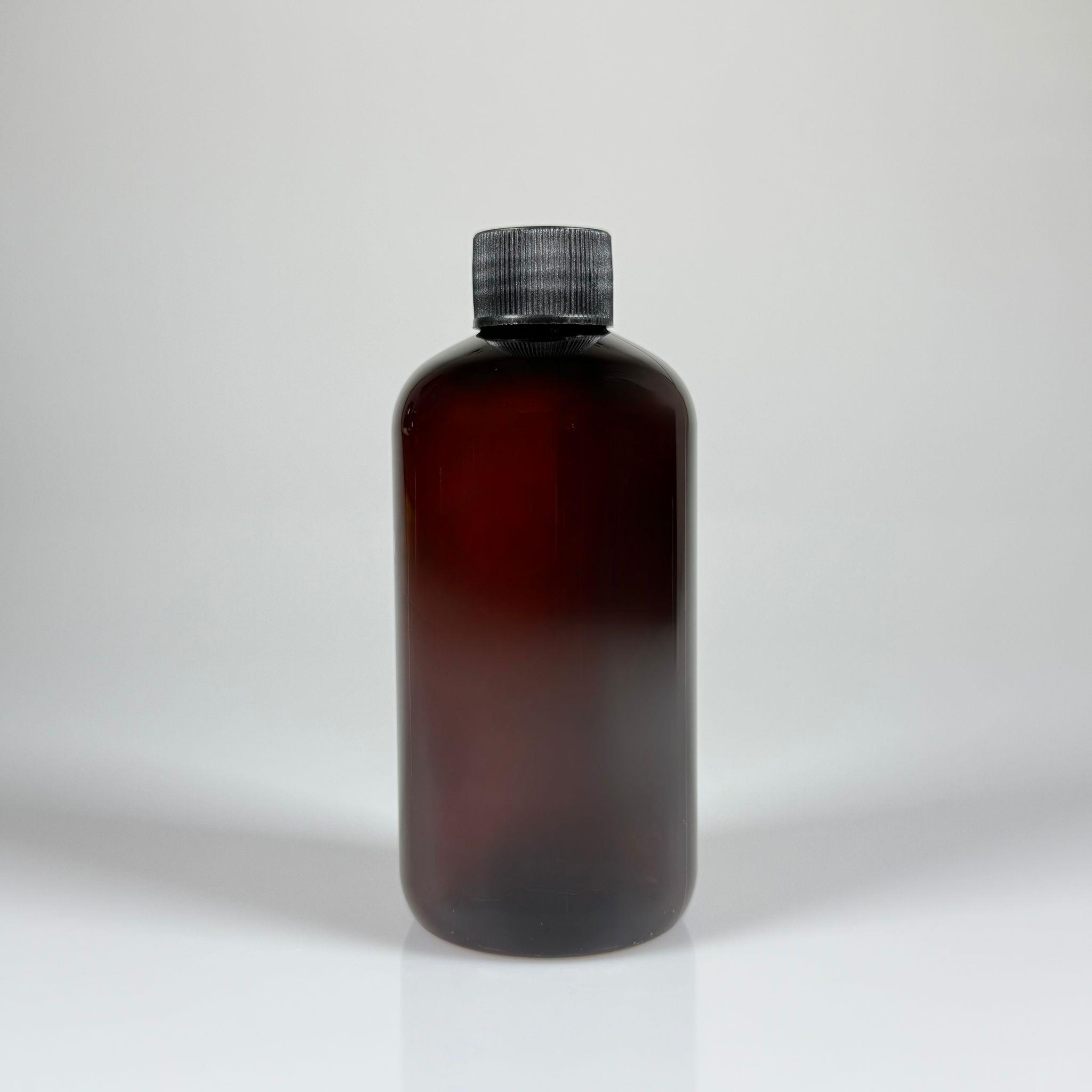 250 CC AMBER PLASTİK ŞİŞE ZEYNEP MODEL - CONTALI SİYAH KAPAKLI - 250 ML TOMBUL PET ŞİŞE