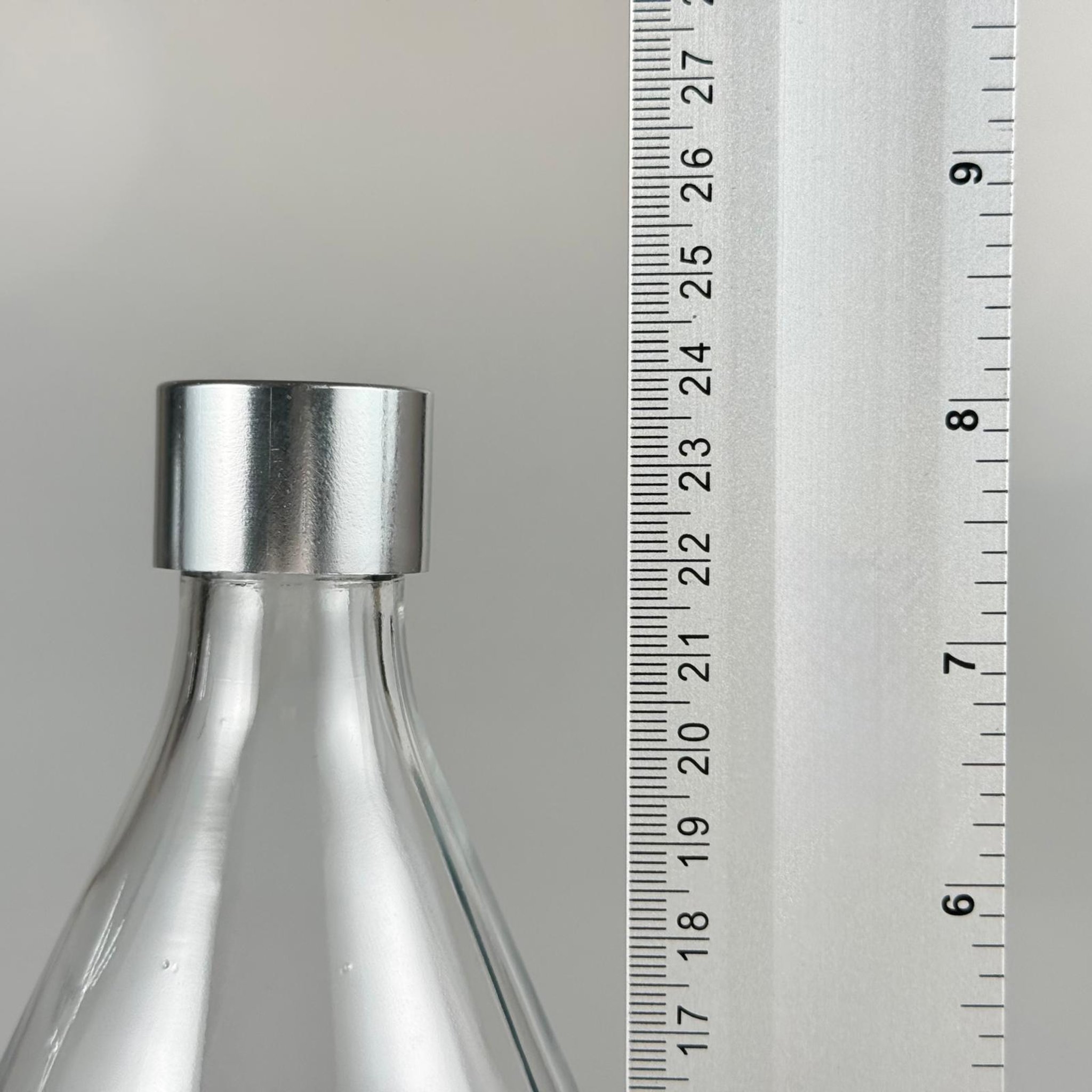 750 CC CAM ŞİŞE + ALÜMİNYUM KAPLAMALI GÜMÜŞ KAPAKLI + DAMLALIKLI KOLONYA TIPALI TAKIM - 750 ML CAM ŞİŞE