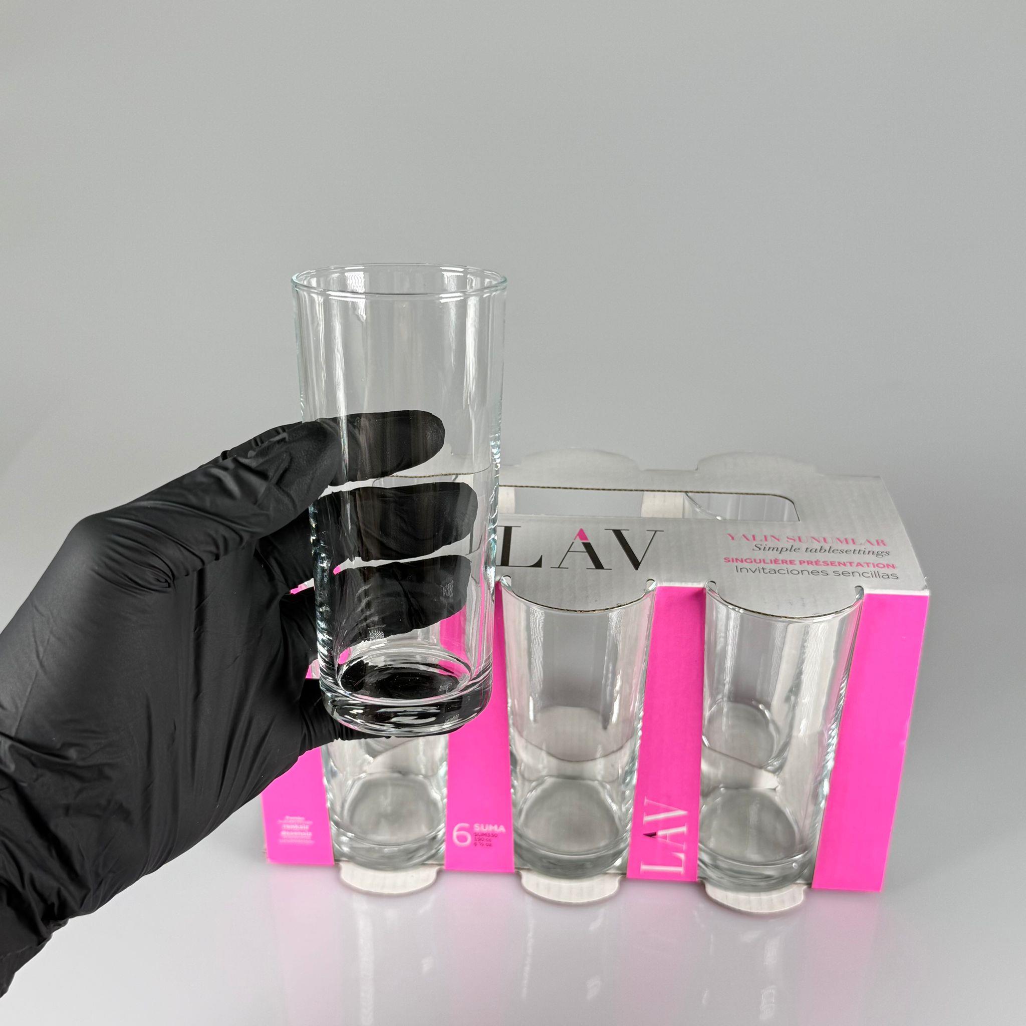 LAV SUM330 LİMONATA BARDAĞI 6'lı İNCE UZUN BARDAK