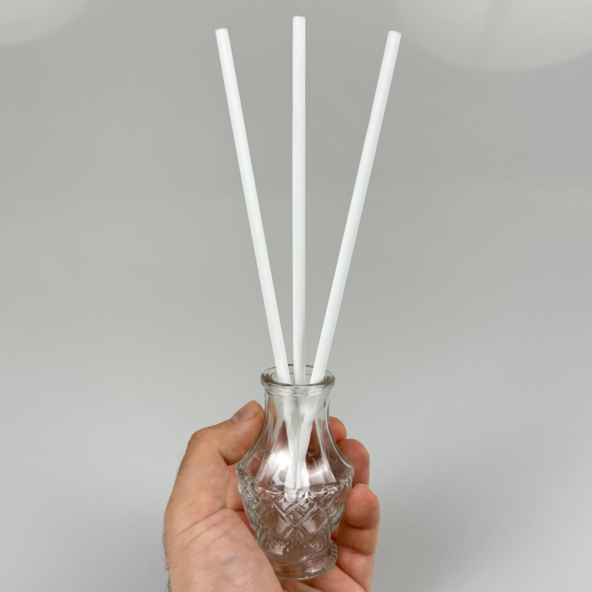 OVAL LÜKS MODEL CAM BAMBU ODA KOKUSU ŞİŞESİ + CAM TIPA + 3 ADET FİBER BEYAZ BAMBU ÇUBUK - 50 ML SET TAKIM - HEDİYELİK PROMOSYON LÜX DİFFUSER ŞİŞELERİ