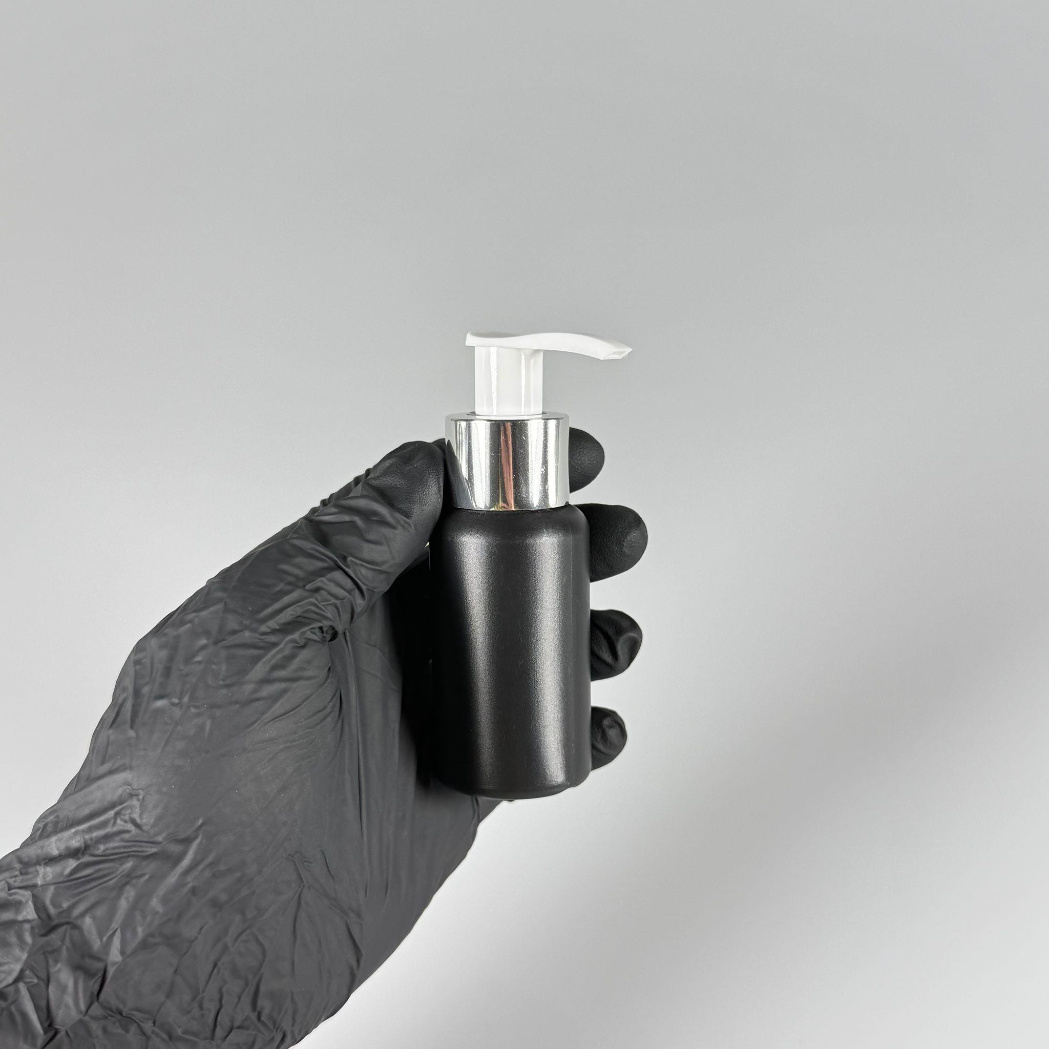 50 CC SİYAH POLİETİLEN PLASTİK ŞİŞE - GÜMÜŞ POMPALI - 50 ML POMPALI PLASTİK ŞİŞE