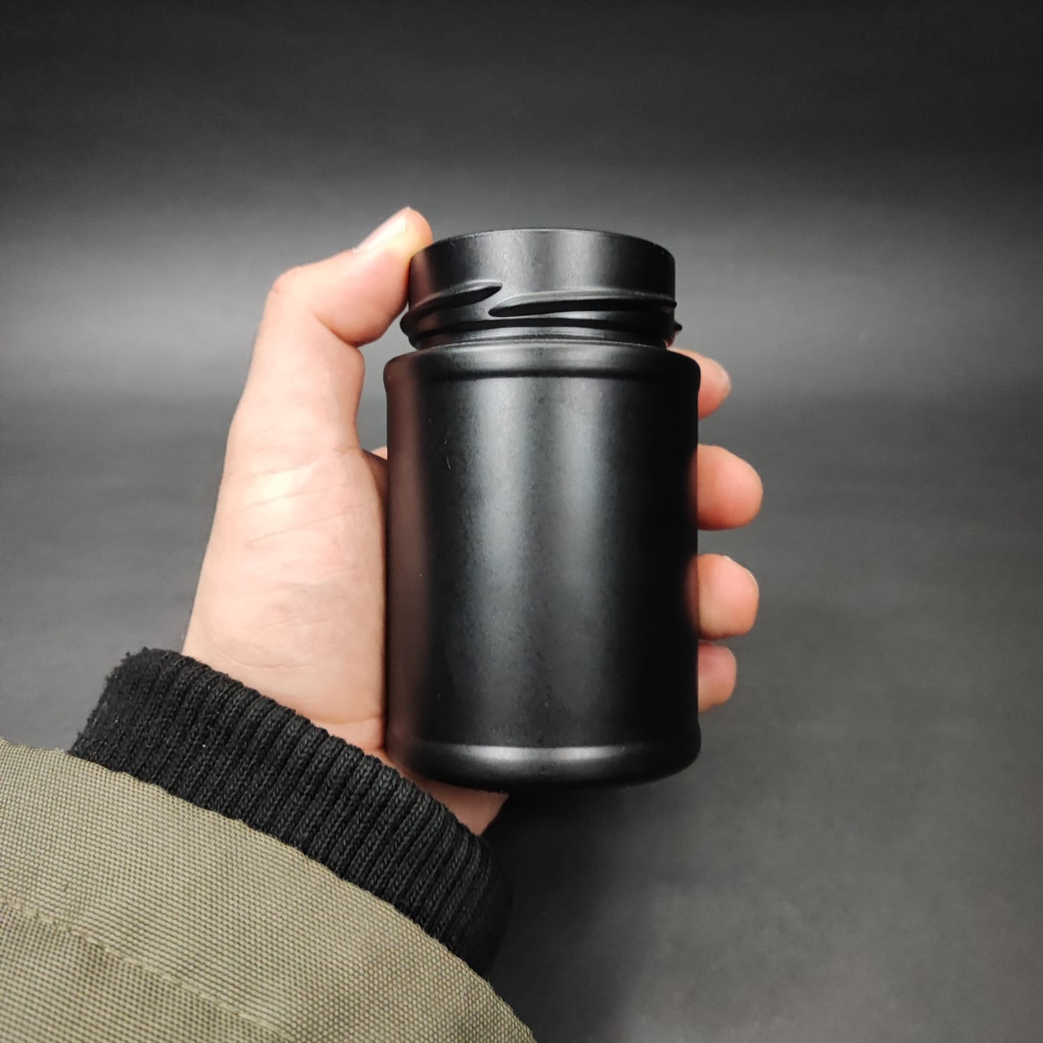 220 CC SİYAH CAM KAVANOZ - KAPAKSIZ (58 AĞIZ) - 220 ML KAVANOZ - MUM KAVANOZLARI