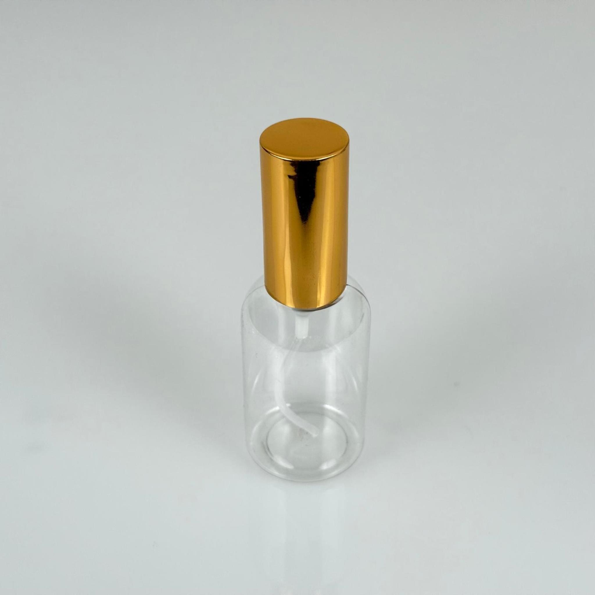 40 ML PET KOLONYA, PARFÜM VB ŞİŞELERİ - METAL ALÜMİNYUM GOLD KAPAK + VİDALI SPREY + 40 CC TOMBUL ŞİŞE SET TAKIM