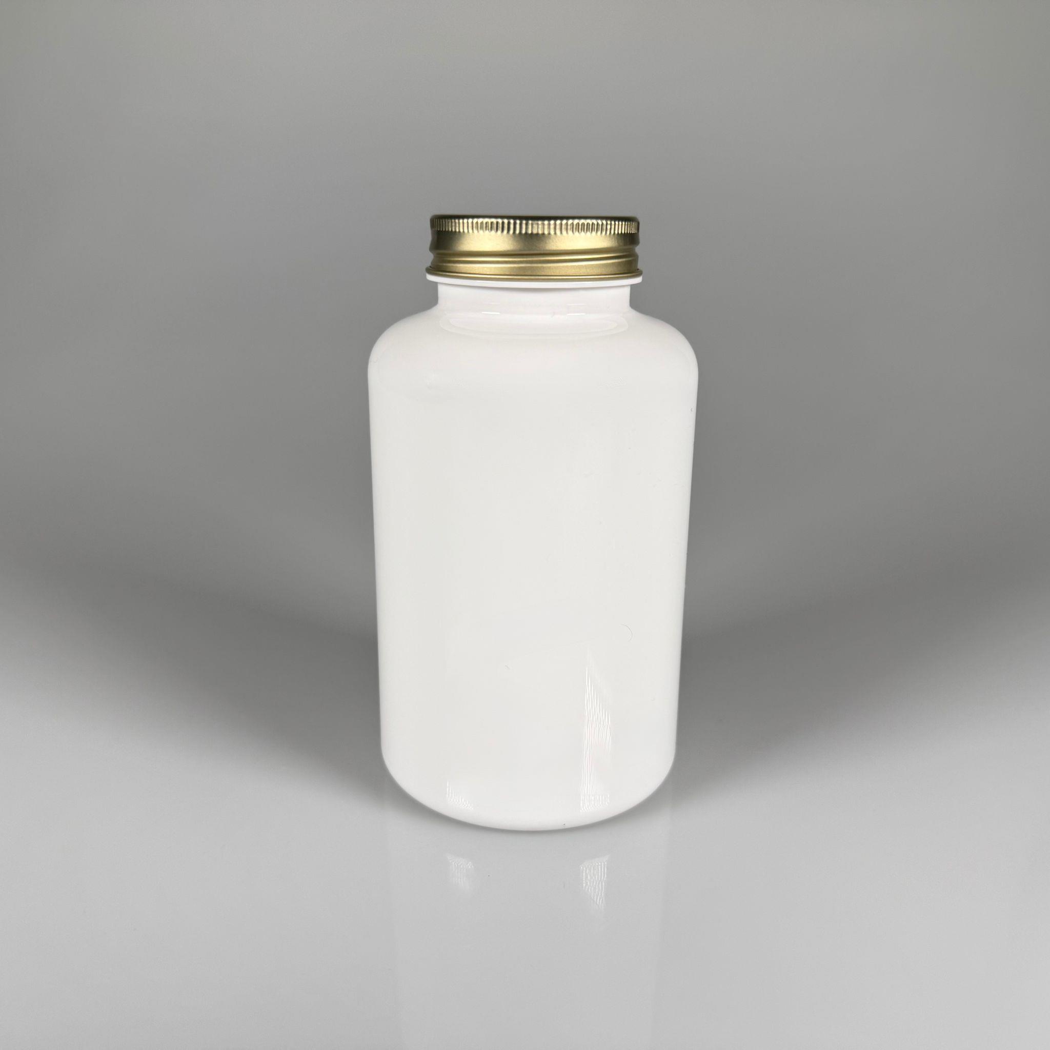 BAHARAT, TOZ, KAHVE, SAHLEP VB MUTFAK DÜZENLEME İÇİN KARE PLASTİK KAVANOZLAR - 400 ML -  RAF DÜZENLEYİCİ GIDAYA UYGUN KÖŞELİ GOLD METAL KAPAKLI BEYAZ PET KAVANOZLARI