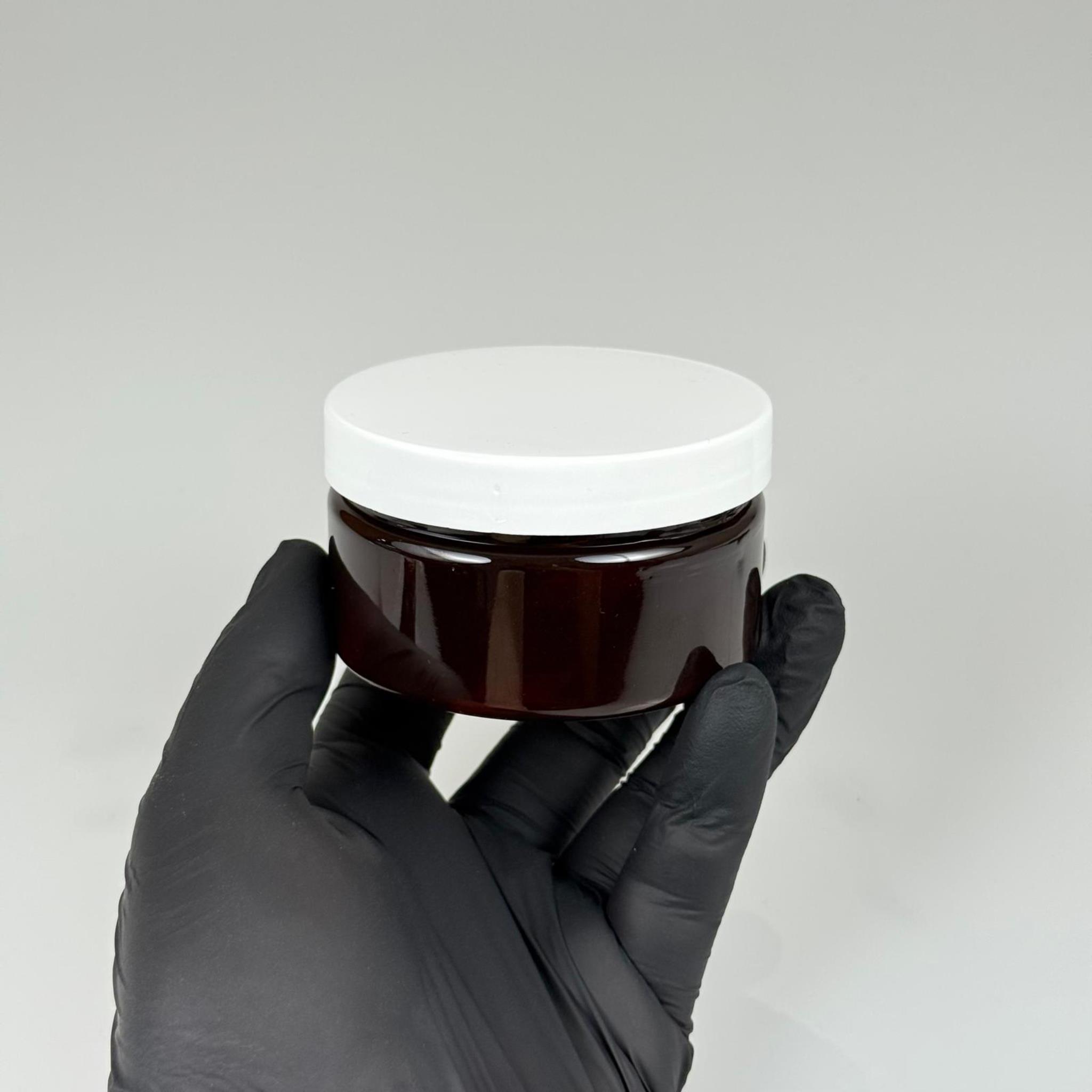 100 ML SERT PET KAVANOZ + BEYAZ PLASTİK KAPAK + İÇ TIPA - 100 CC KALIN AMBER PLASTİK KAVANOZ BEYAZ PLASTİK KAPAKLI İÇ TIPALI TAKIM - KREM KAVANOZLARI