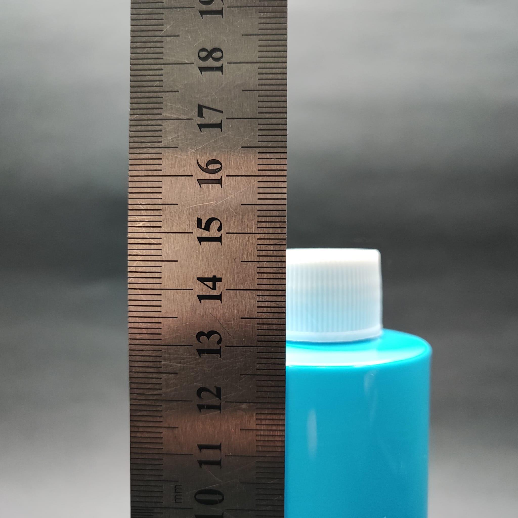 200 CC KÜT BOYUNLU UZUN SİLİNDİR PET ŞİŞE (24 GR) - CONTALI BEYAZ KAPAKLI - 200 ML PLASTİK ŞİŞE - MAVİ