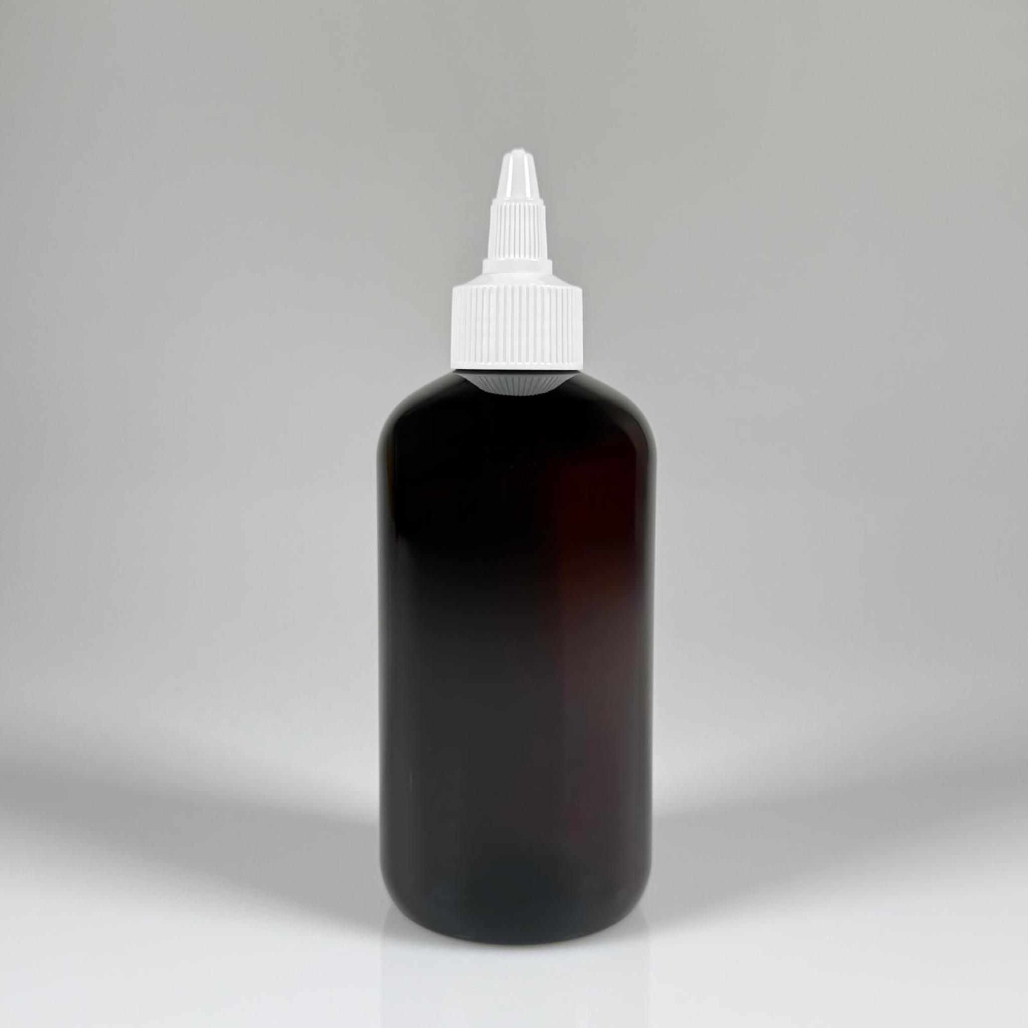 YAĞ, SOS, ACI SOS, SİRKE, SRIRACHA, MÜREKKEP, TUTKAL AKITICI VB BOŞ ŞİŞELERİ - BEYAZ SİVRİ TWİST AKITICI KAPAK + 250 ML AMBER ZEYNEP PET PLASTİK ŞİŞE TAKIM