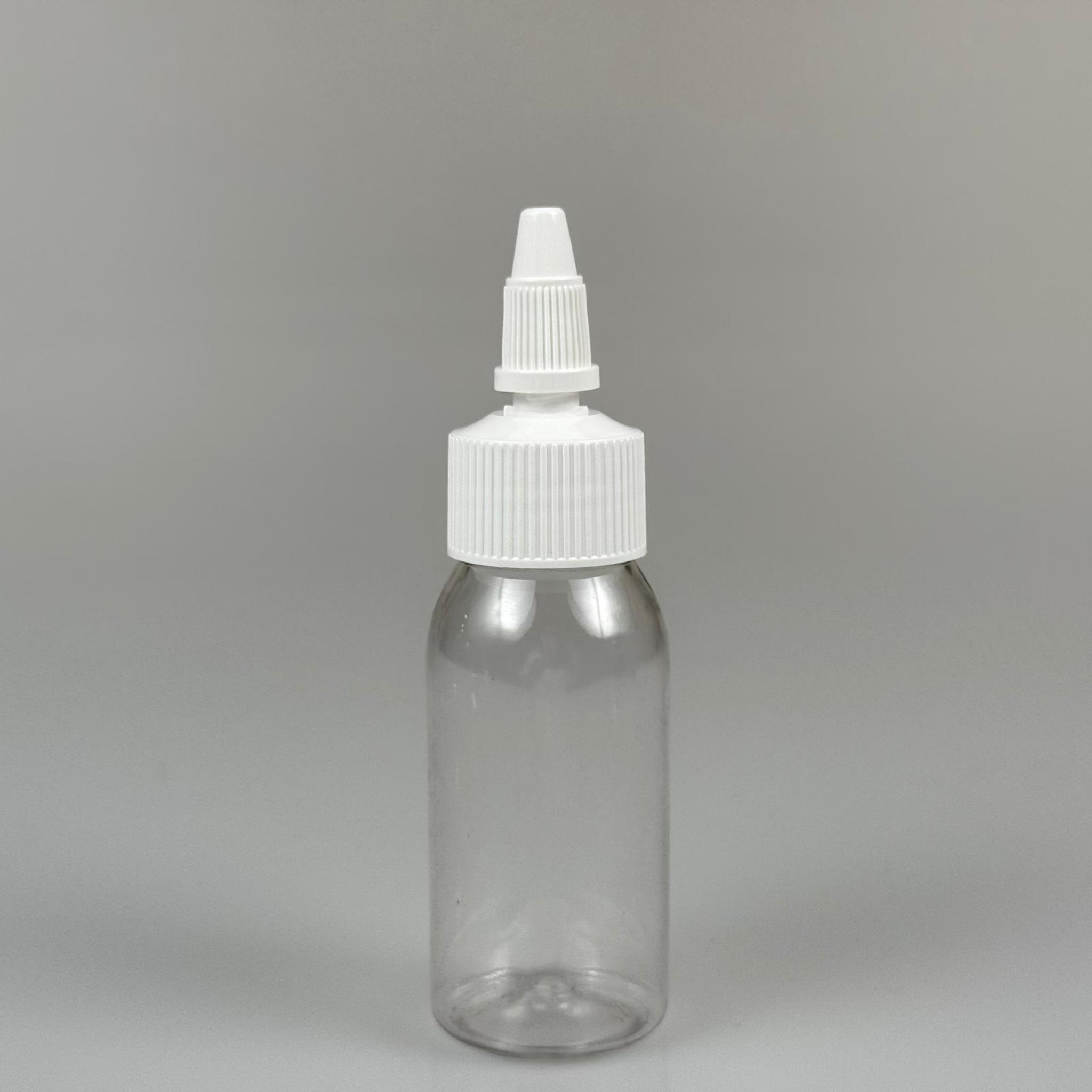 YAĞ, SOS, ACI SOS, SİRKE, SRIRACHA, MÜREKKEP, TUTKAL AKITICI VB BOŞ ŞİŞELERİ - BEYAZ SİVRİ TWİST AKITICI KAPAK + 50 ML SERT PET PLASTİK ŞİŞE TAKIM