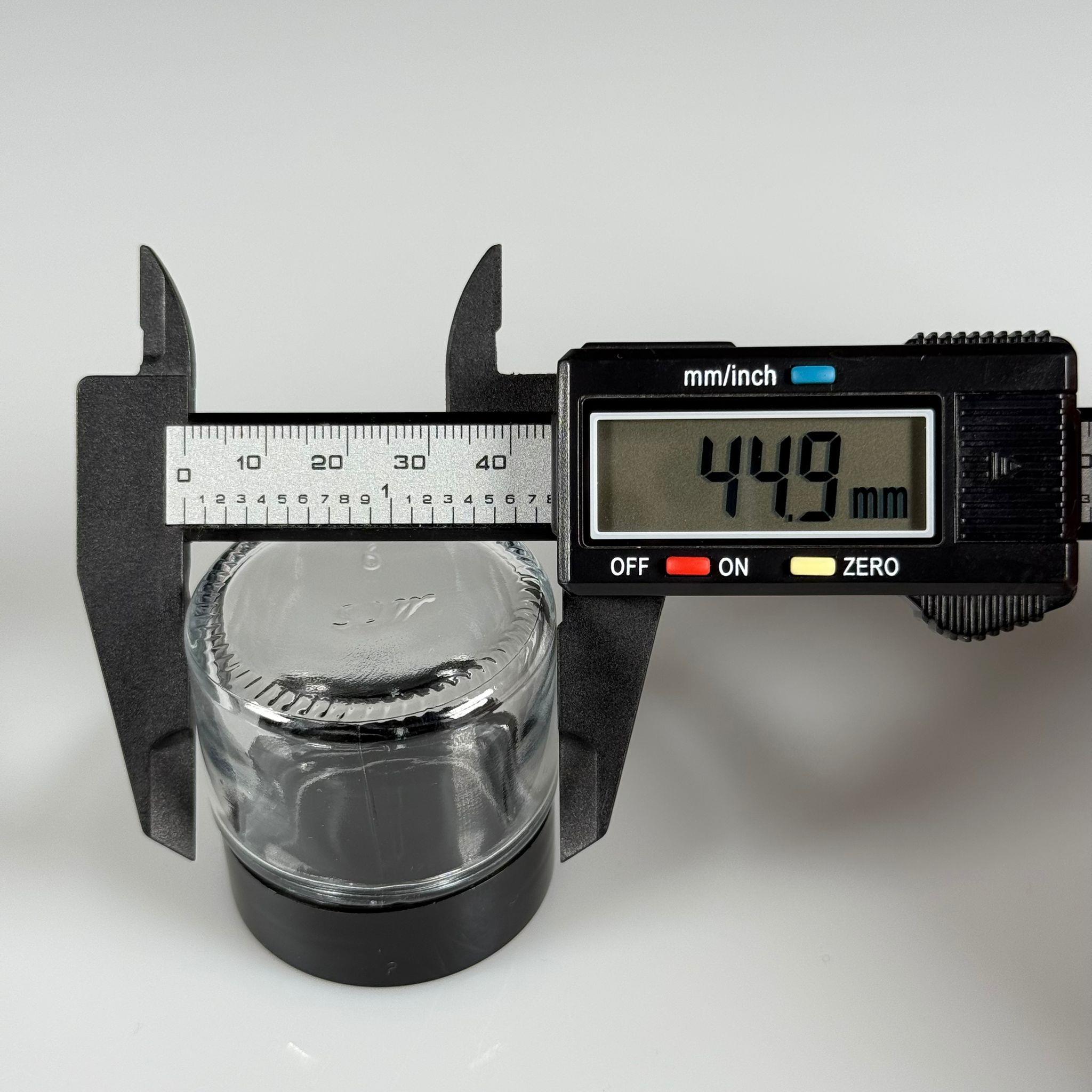 41 CC CAM KAVANOZ - SİYAH PLASTİK DERİN ÜSTÜ KUMLAMA KAPAKLI - 41 ML MİNİ MUM CAM KAVANOZLARI (KÜT BOYUNLU) , MİNİ KREM KAVANOZU