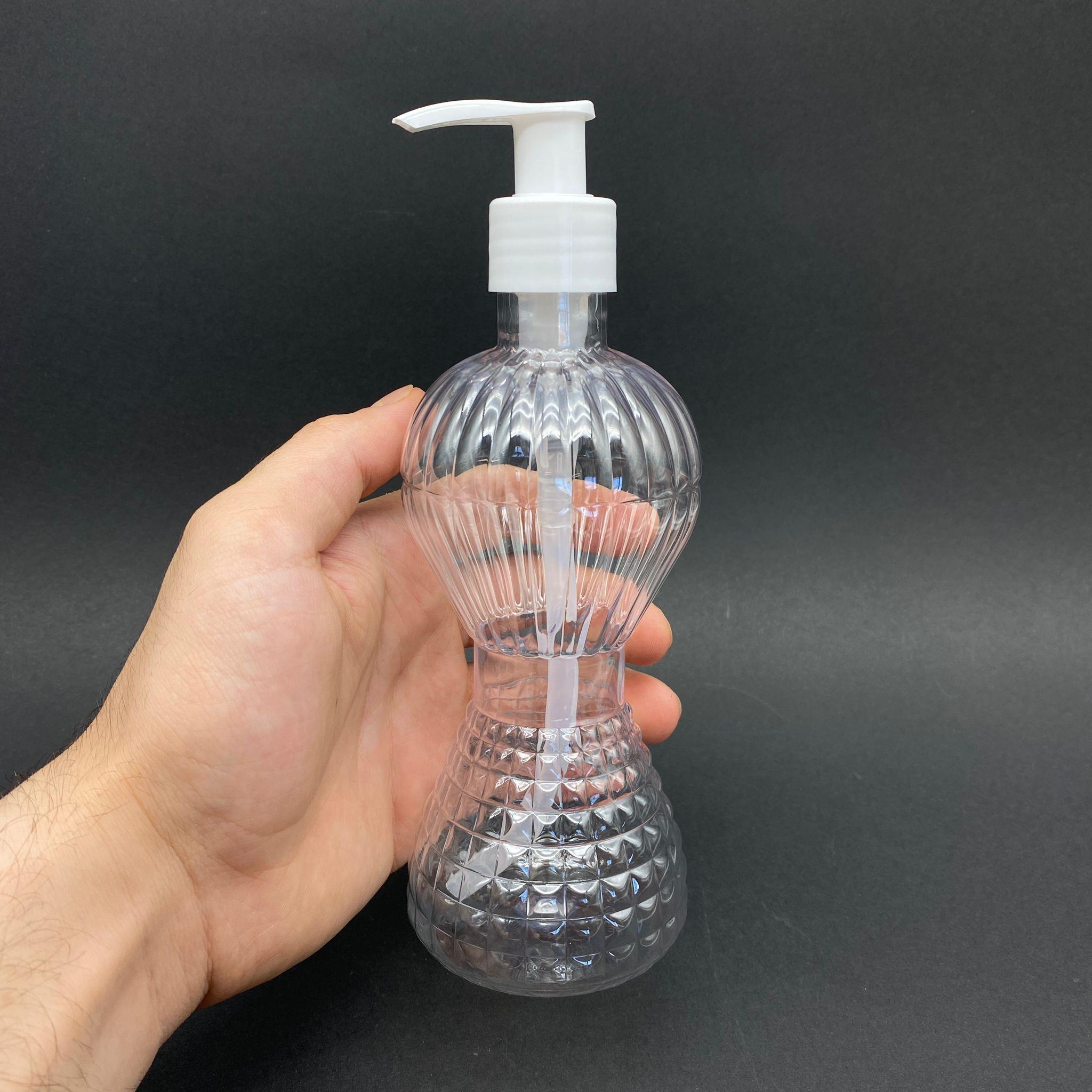 300 CC PIRLANTA MODEL PET ŞİŞE - BEYAZ POMPALI  - 300 ML POMPALI PLASTİK ŞİŞE