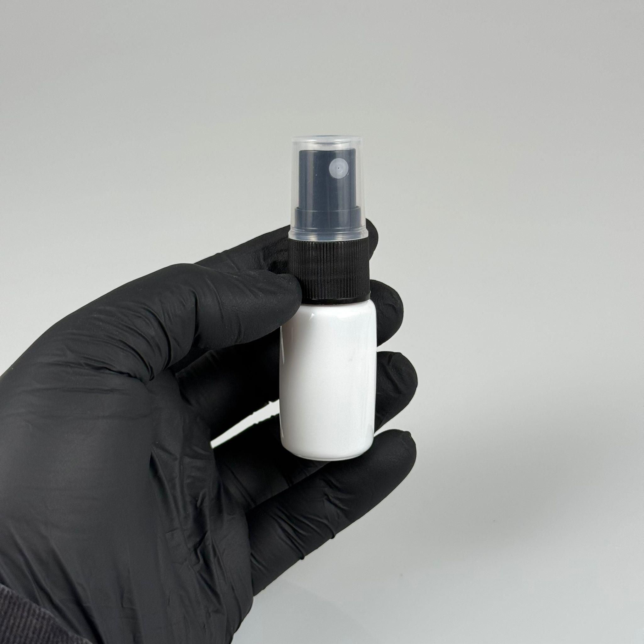 10 CC BEYAZ PET ŞİŞE - SİYAH SPREYLİ TESTER 10 ML PLASTİK ŞİŞE