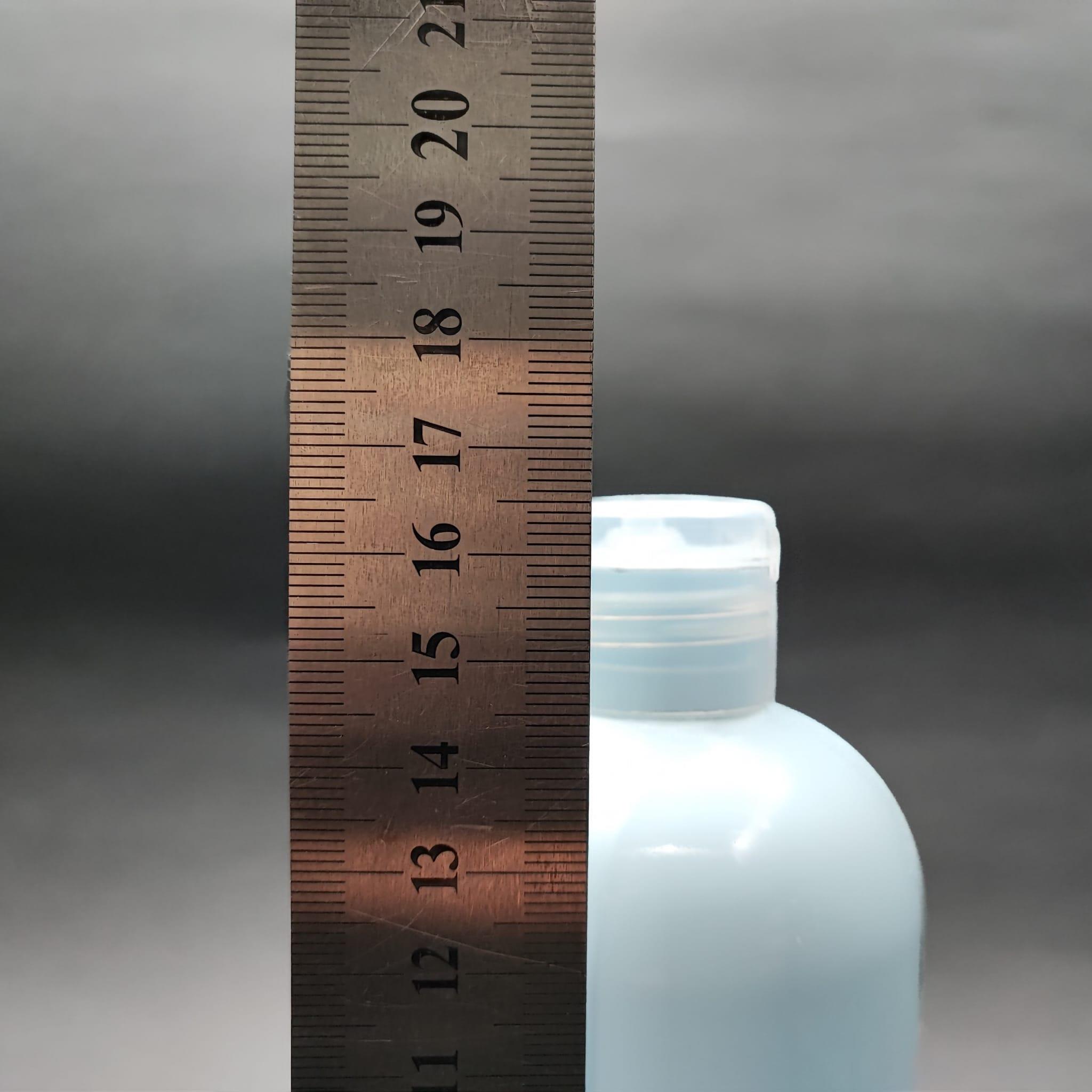 400 CC OVAL BOYUNLU SİLİNDİR PET ŞİŞE (30 GR) - ŞEFFAF FLİPTOP ŞAMPUAN KAPAKLI - 400 ML PLASTİK ŞİŞE - BEBEK MAVİSİ