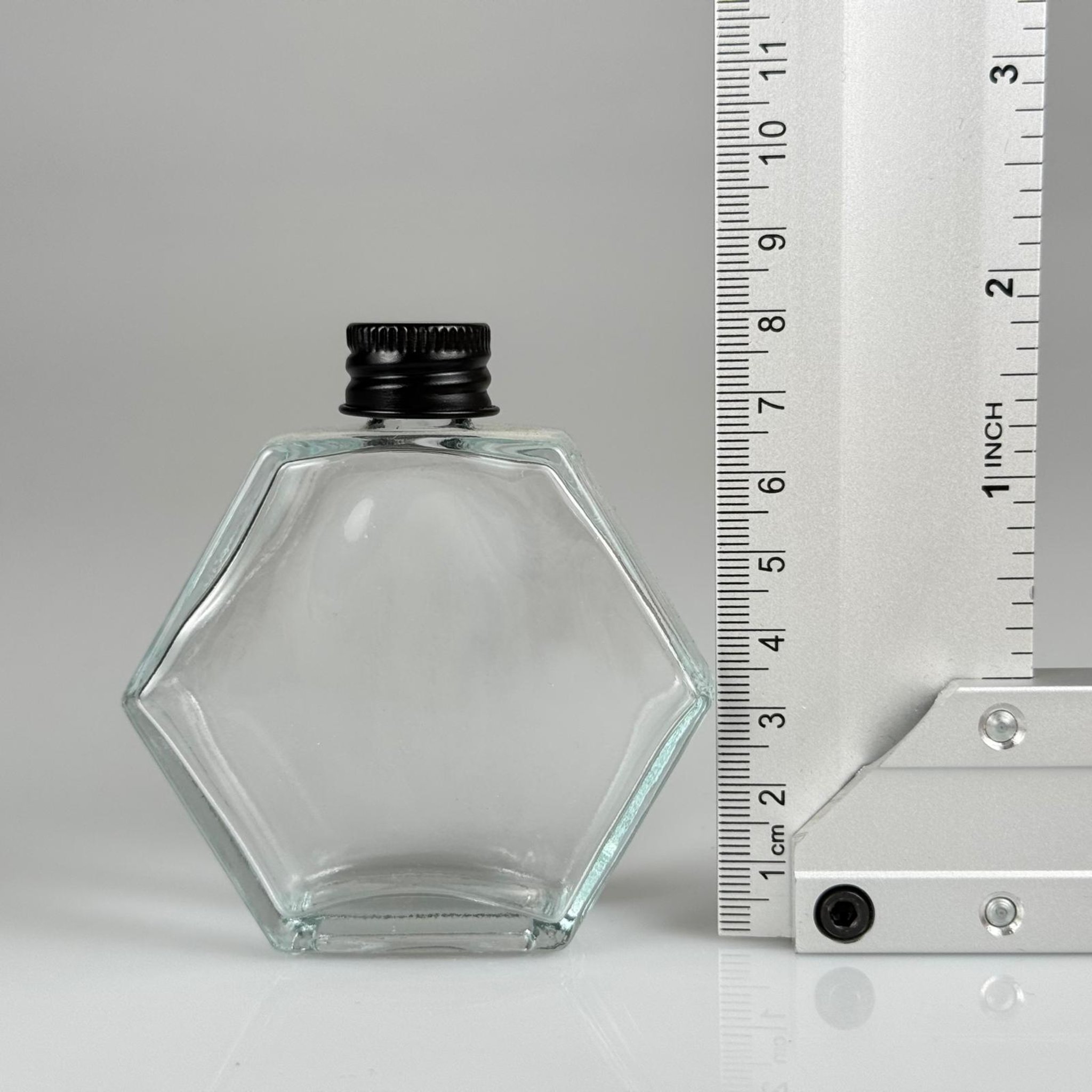 50 CC ALTIGEN CAM ŞİŞE + SİYAH ALÜMİNYUM METAL KAPAKLI TAKIM - 50 ML CAM ŞİŞE