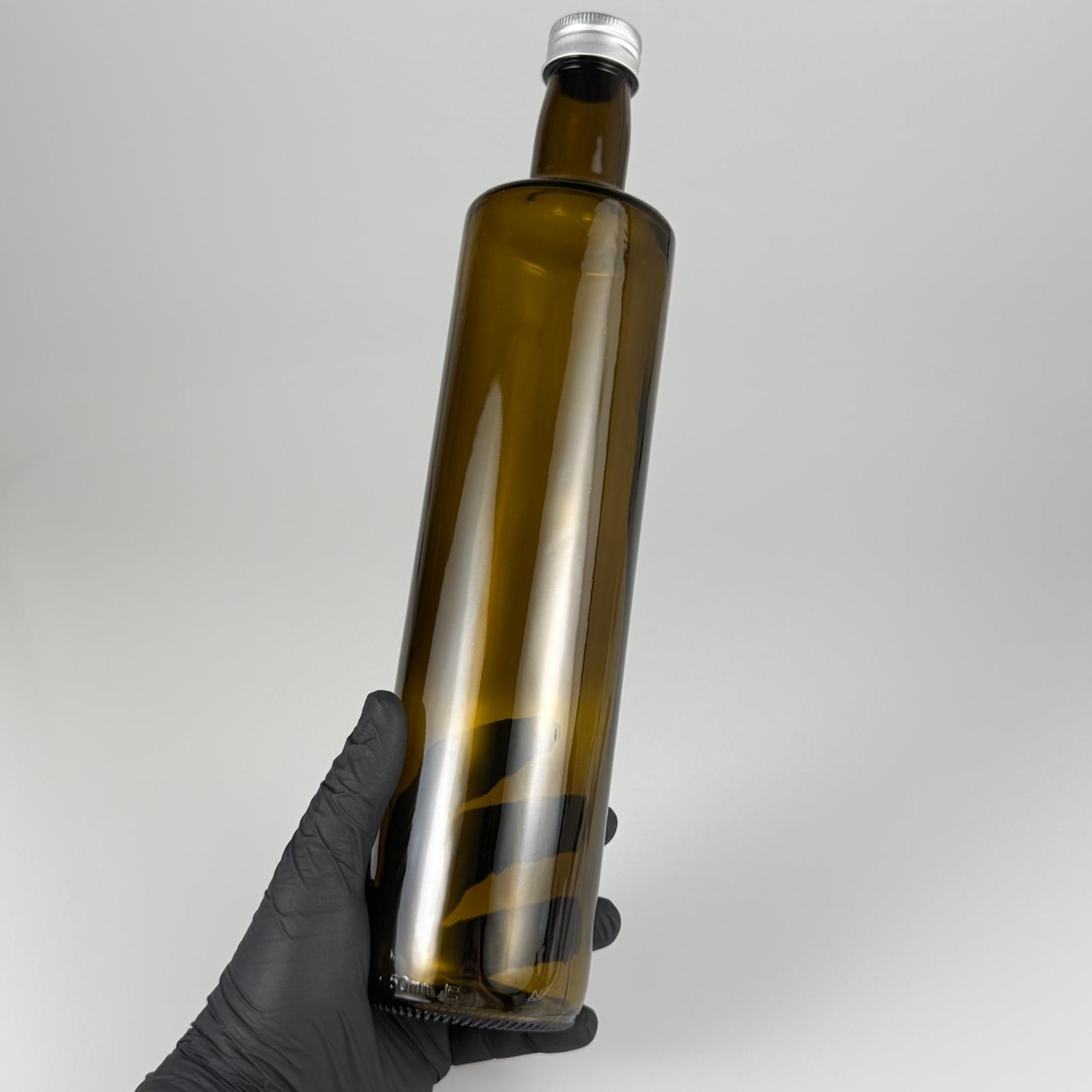 750 CC YEŞİL DORİKA CAM ŞİŞE - GÜMÜŞ METAL ALÜMİNYUM KAPAKLI - 750 ML DORİKA YAĞ ŞİŞESİ - SİRKE ŞİŞESİ
