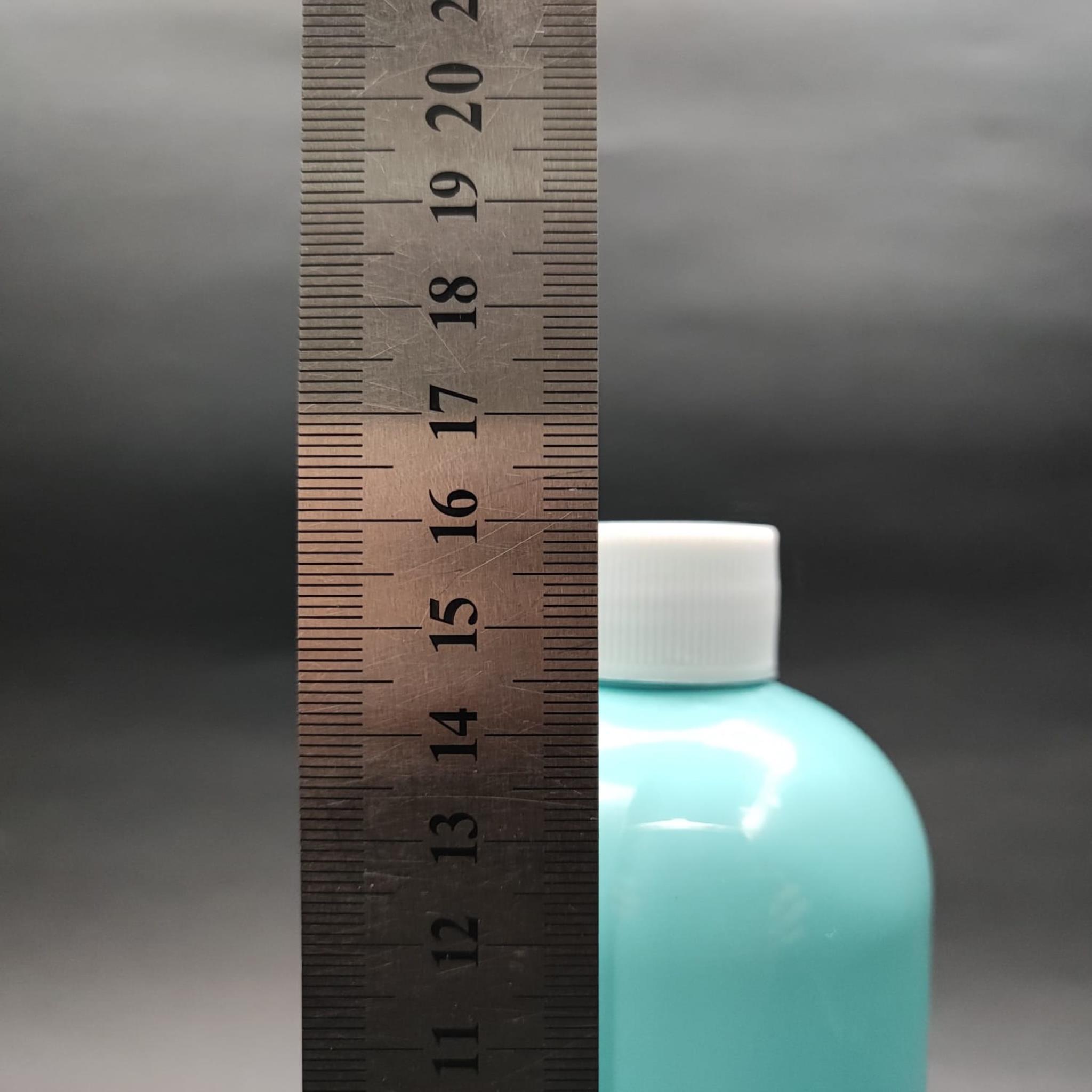 400 CC OVAL BOYUNLU SİLİNDİR PET ŞİŞE (30 GR) - CONTALI BEYAZ KAPAKLI - 400 ML PLASTİK ŞİŞE - TURKUAZ