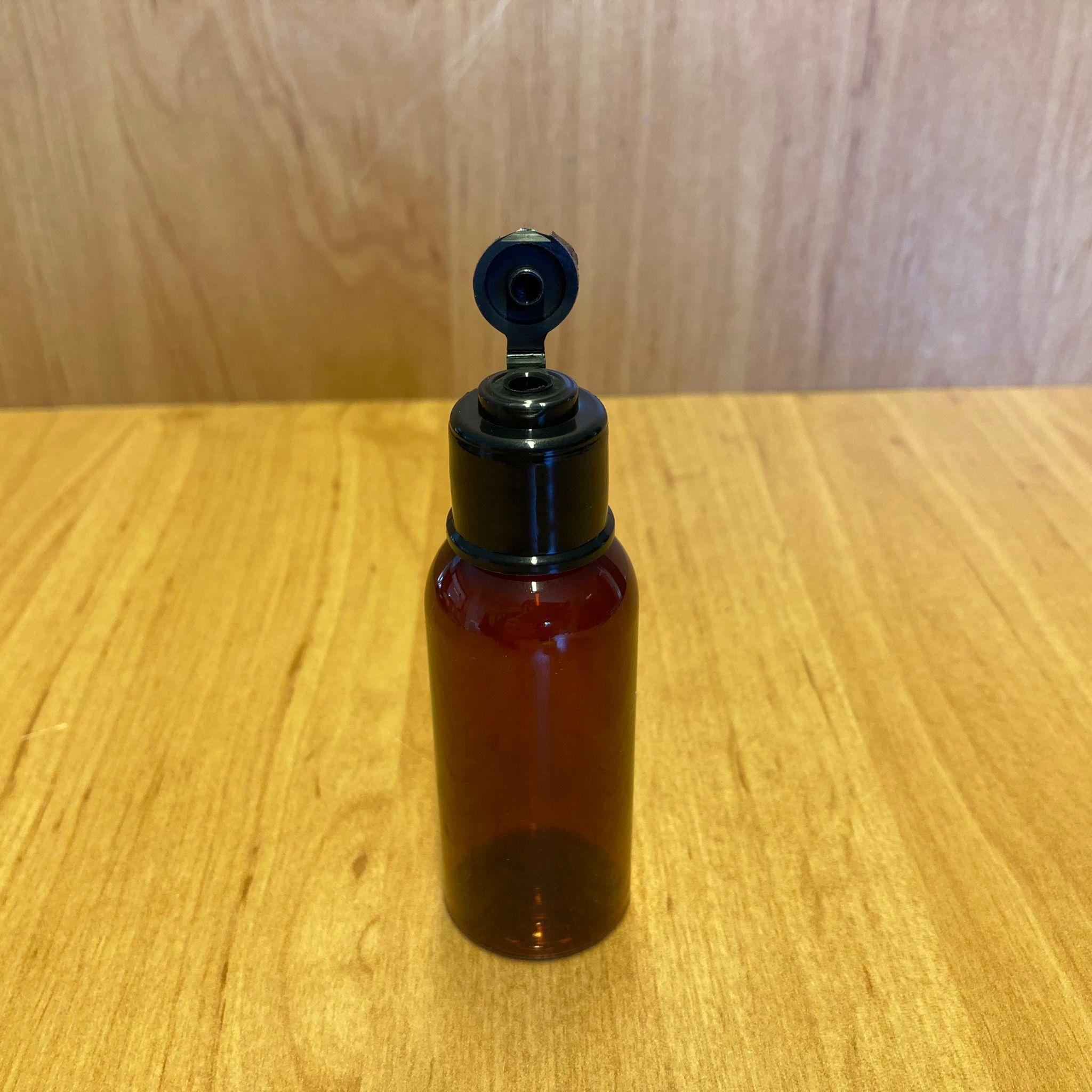 30 CC PLASTİK AMBER ŞİŞE - YENİ SİYAH FLİPTOP KAPAKLI - 30 ML AKITICILI PLASTİK ŞİŞE