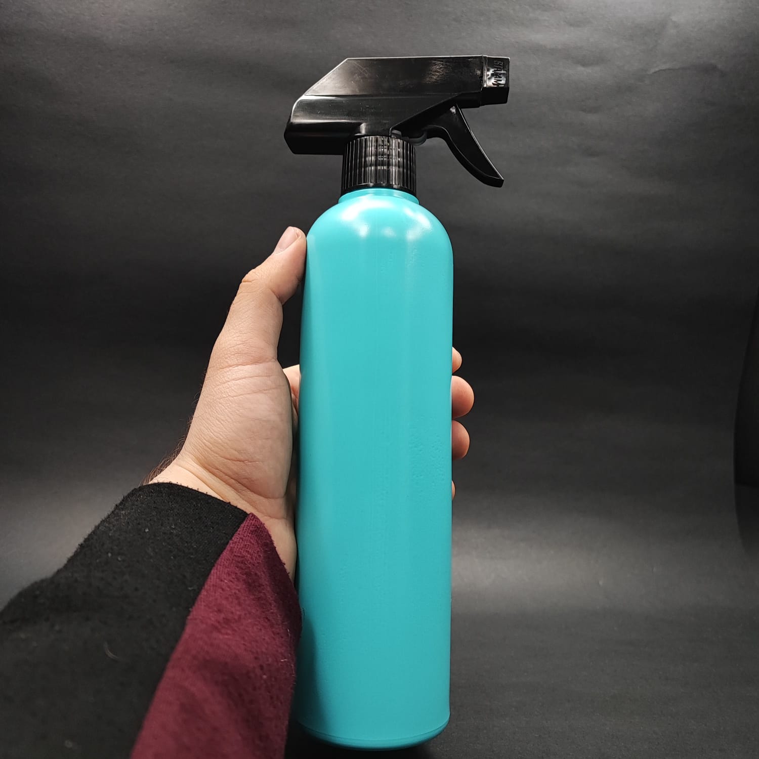 500 CC TURKUAZ POLİETİLEN PE ŞAMPUAN ŞİŞESİ - SİYAH TETİK SPREYLİ - 500 ML PE ŞAMPUAN ŞİŞESİ
