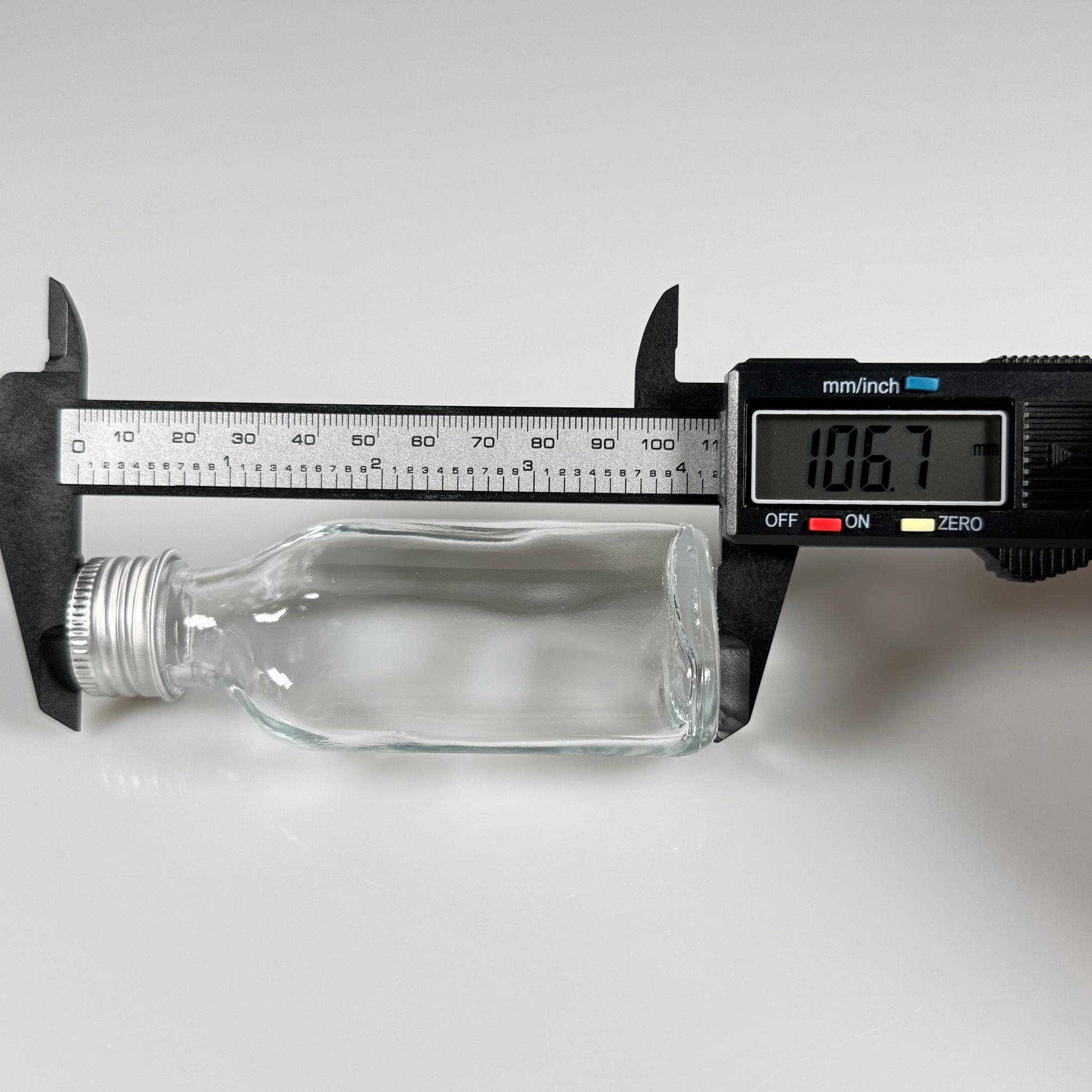 50 CC YASSI CAM ŞİŞE - GÜMÜŞ METAL ALÜMİNYUM KAPAKLI - 50 ML CAM ŞİŞE - SOĞUK KAHVE İÇİN COLD BREW ŞİŞESİ