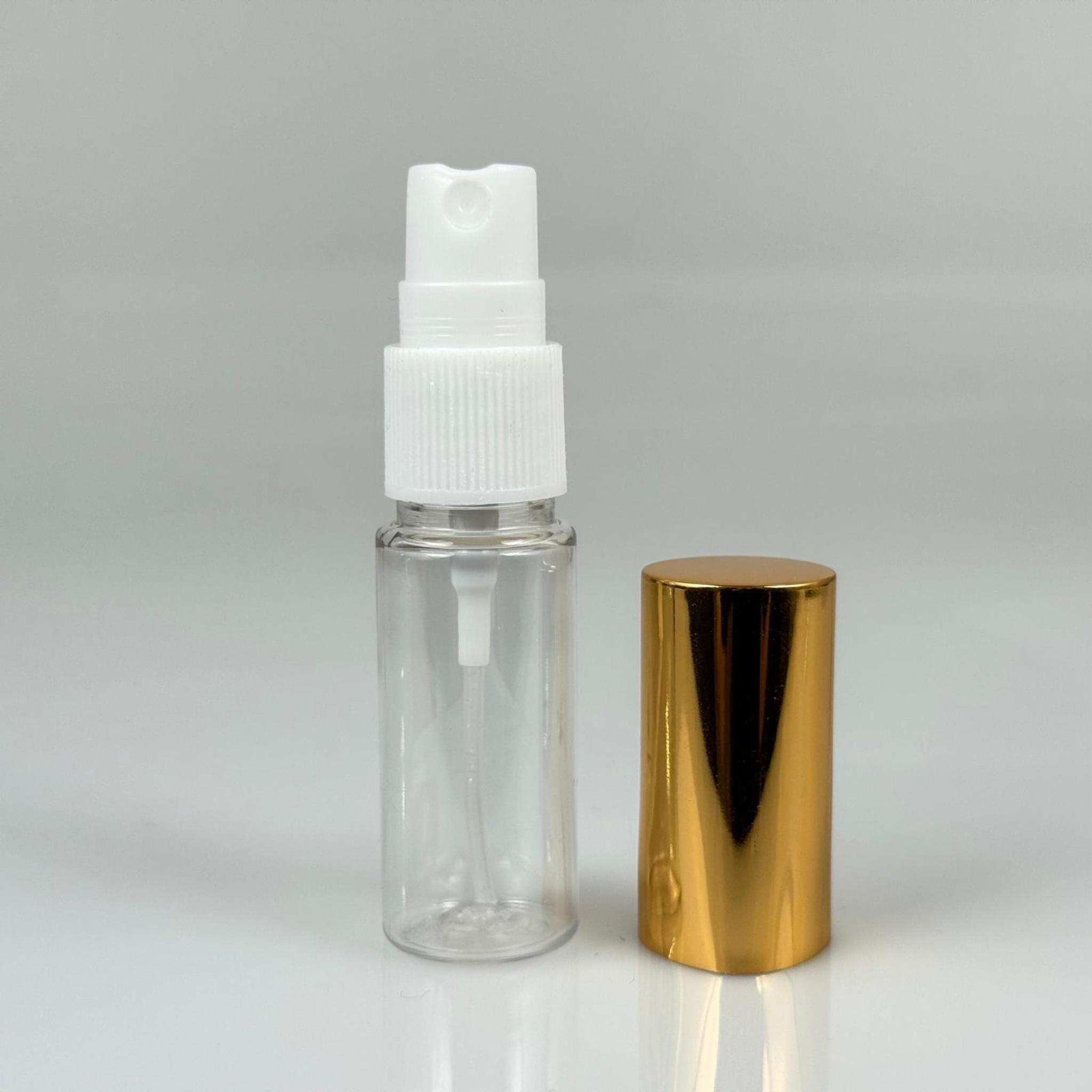 15 ML PET KOLONYA, PARFÜM VB ŞİŞELERİ - METAL ALÜMİNYUM GOLD KAPAK + VİDALI SPREY + 15 CC ŞİŞE SET TAKIM