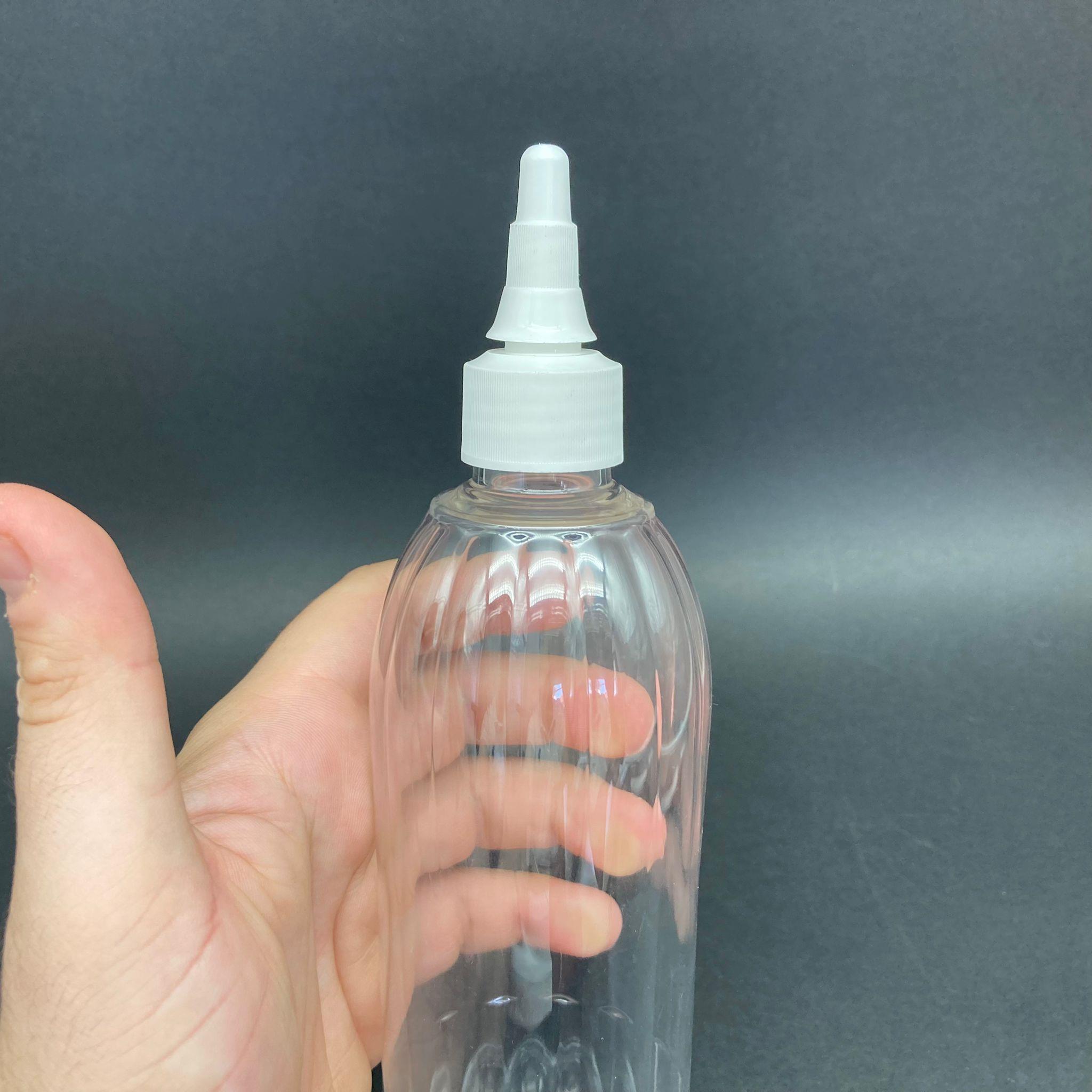 400 CC MANDALİNA MODEL PET ŞİŞE - BEYAZ ASANSÖR KAPAKLI - 400 ML AKITICILI PLASTİK ŞİŞE